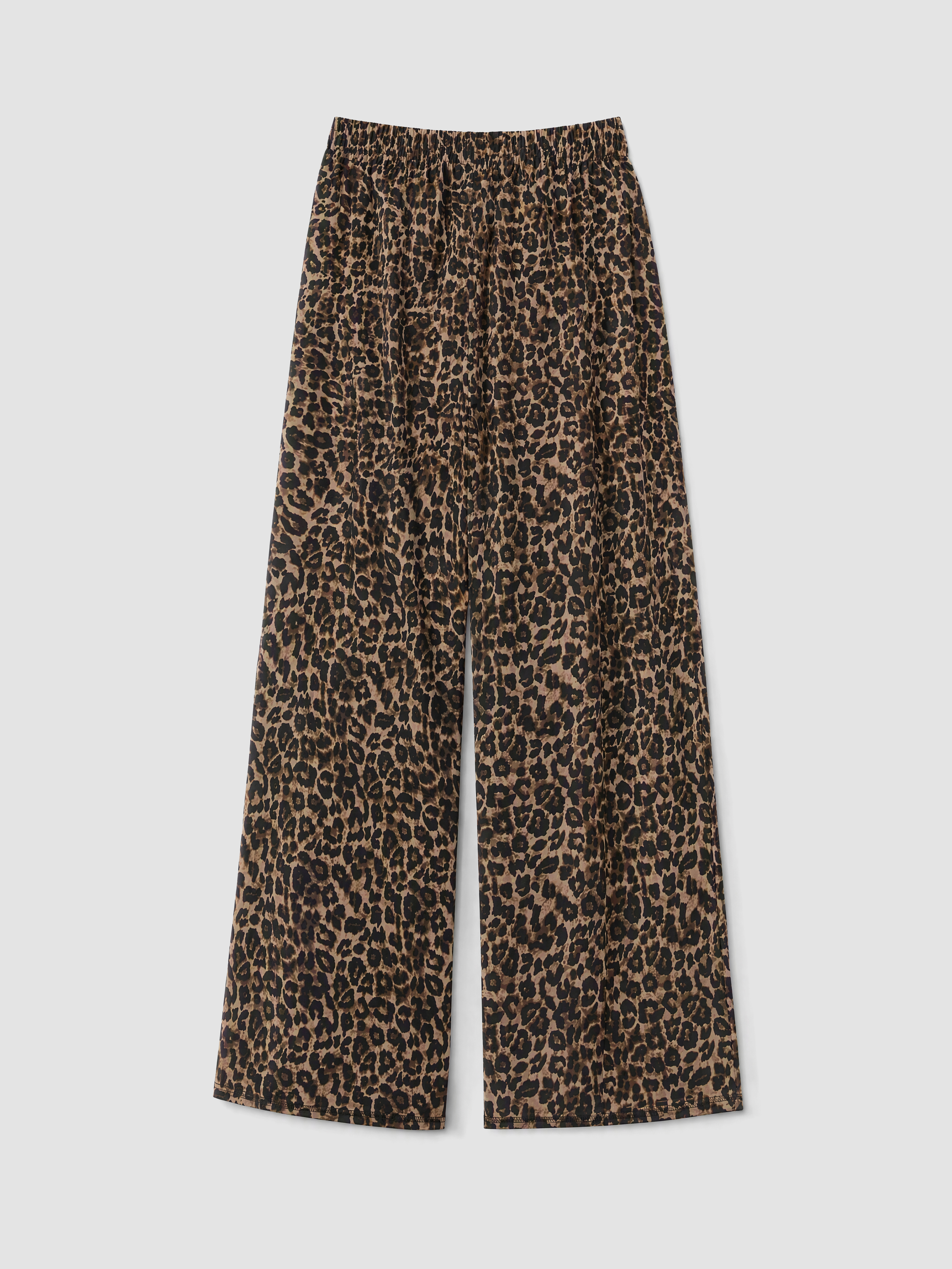 LCWAIKIKI Classic Leopar Desenli Keten Karışımlı Kadın Pantolon görsel 7