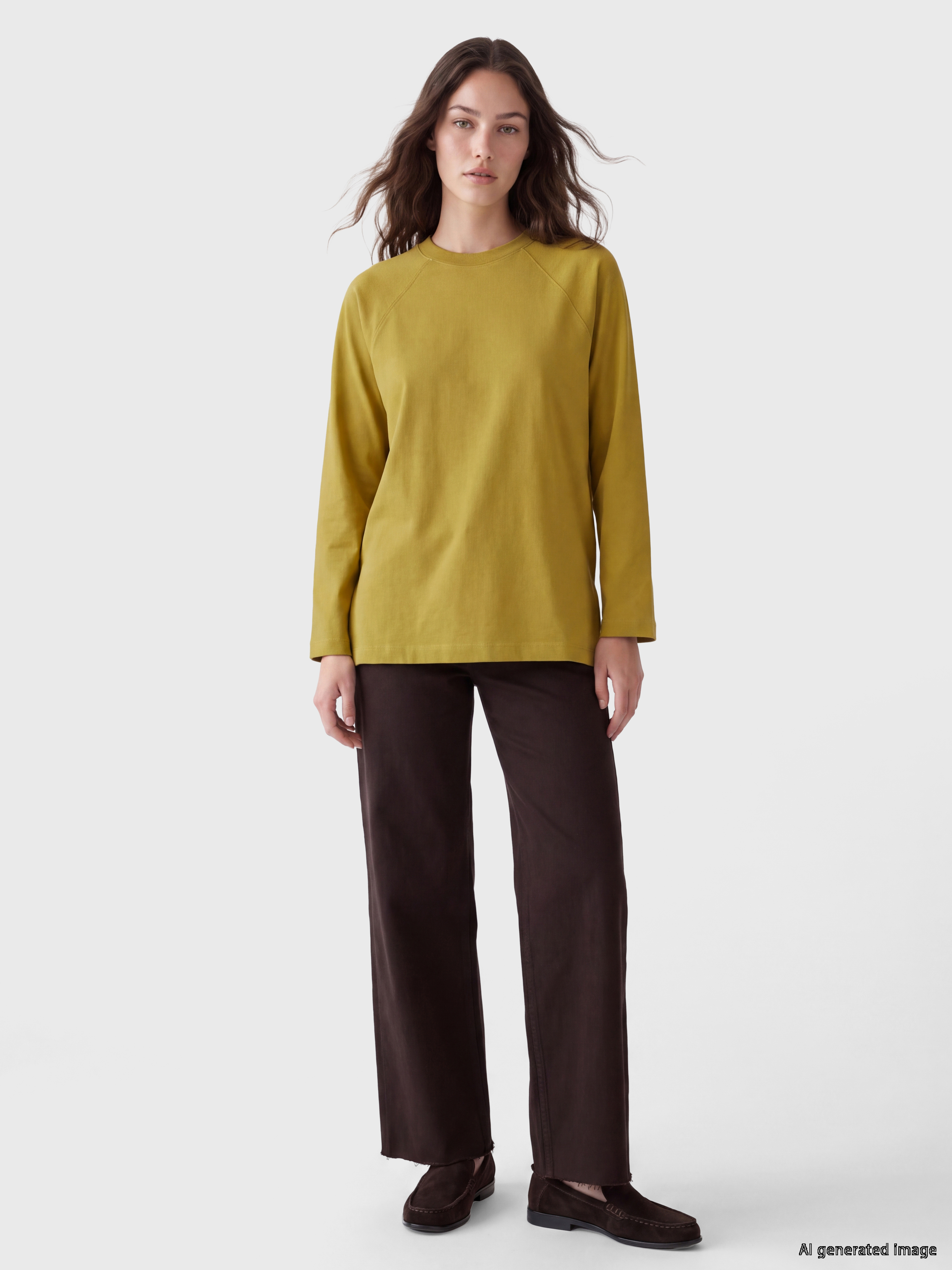 LCW Modest Bisiklet Yaka Kadın Sweatshirt Tunik görsel 2