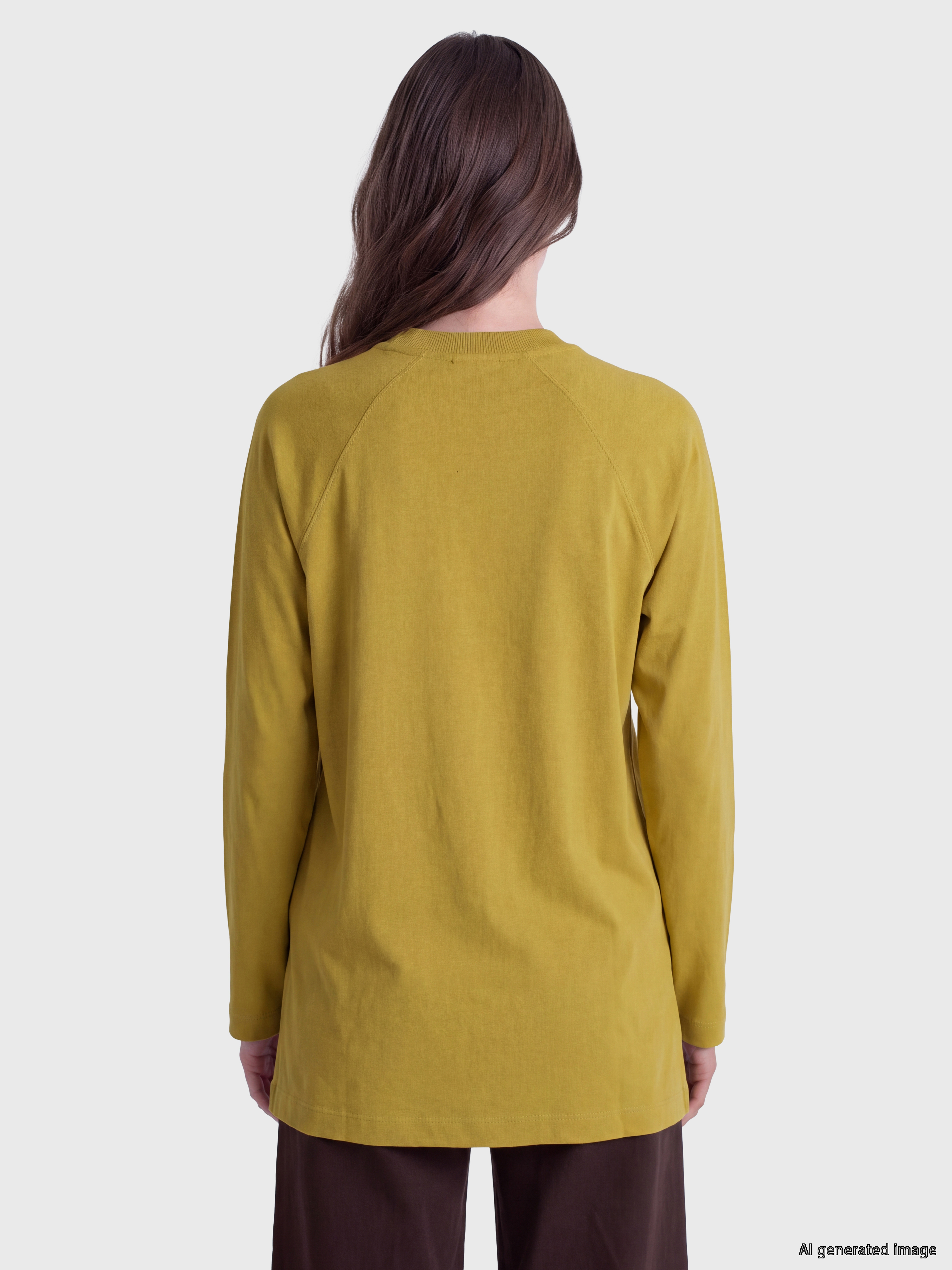 LCW Modest Bisiklet Yaka Kadın Sweatshirt Tunik görsel 4