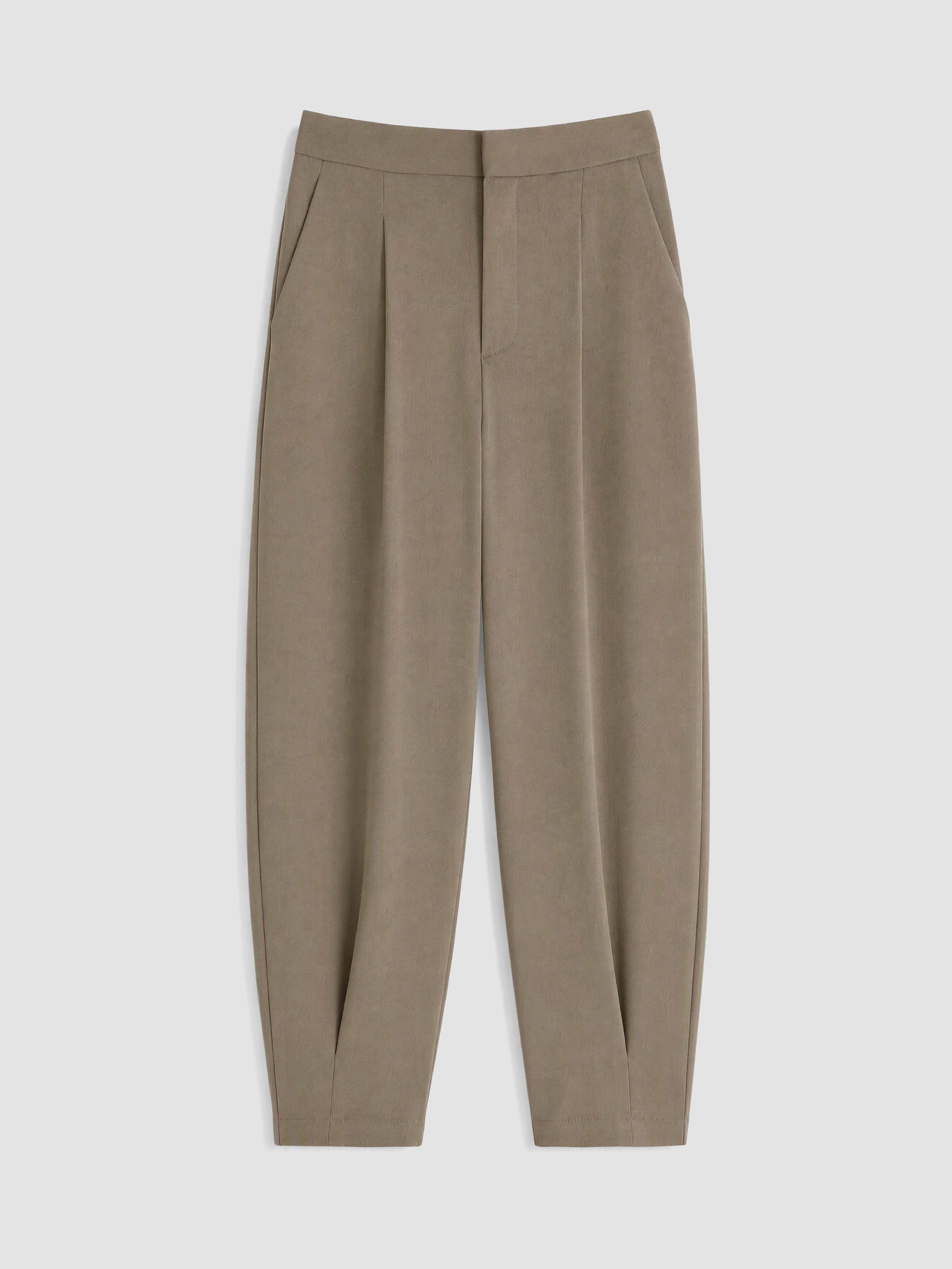 LCW Comfort Regular Fit Kadın Pileli Kumaş Pantolon görsel 5