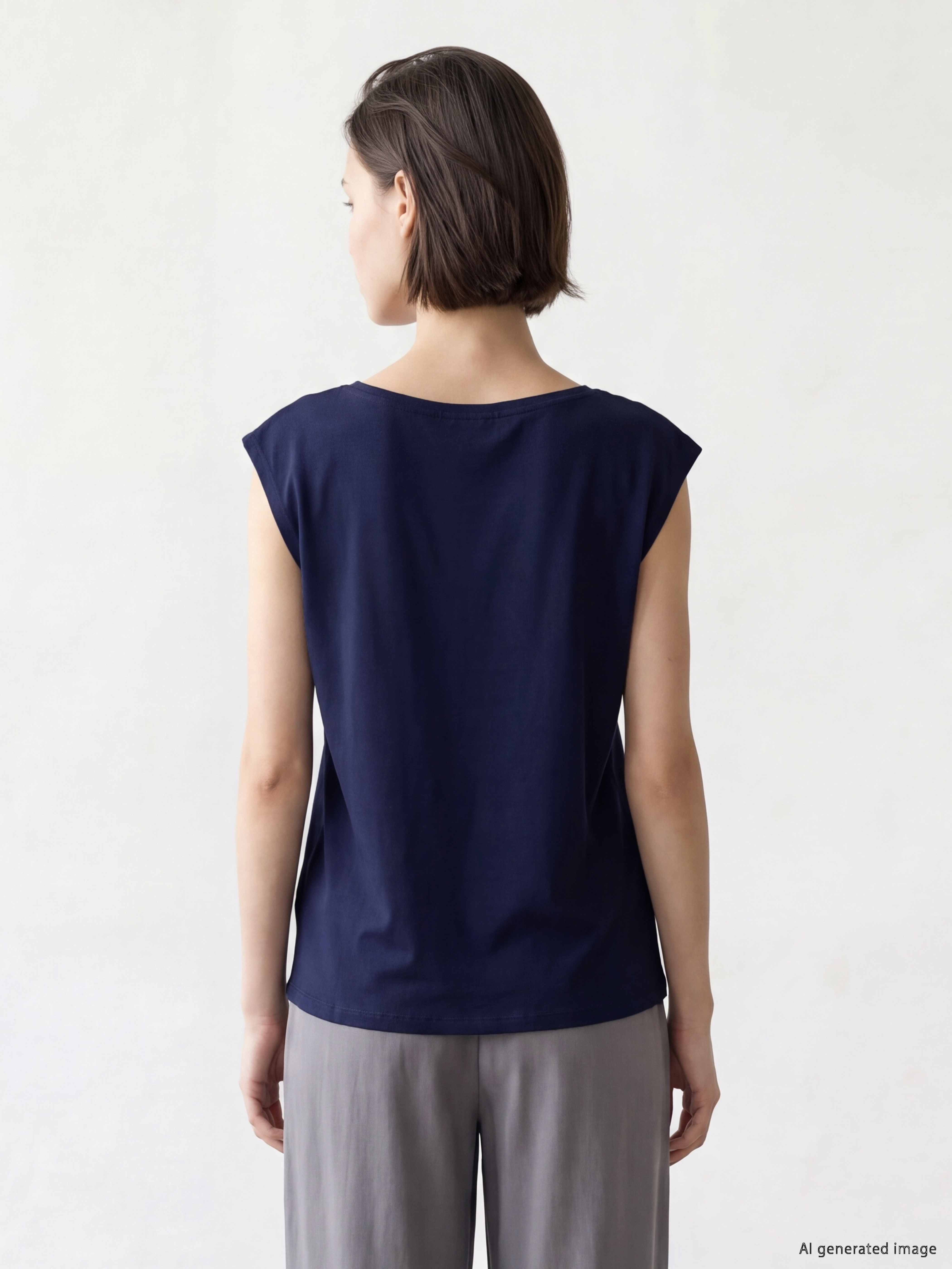 LCW Comfort Kayık Yaka Metal Aplikeli Bluz görsel 4