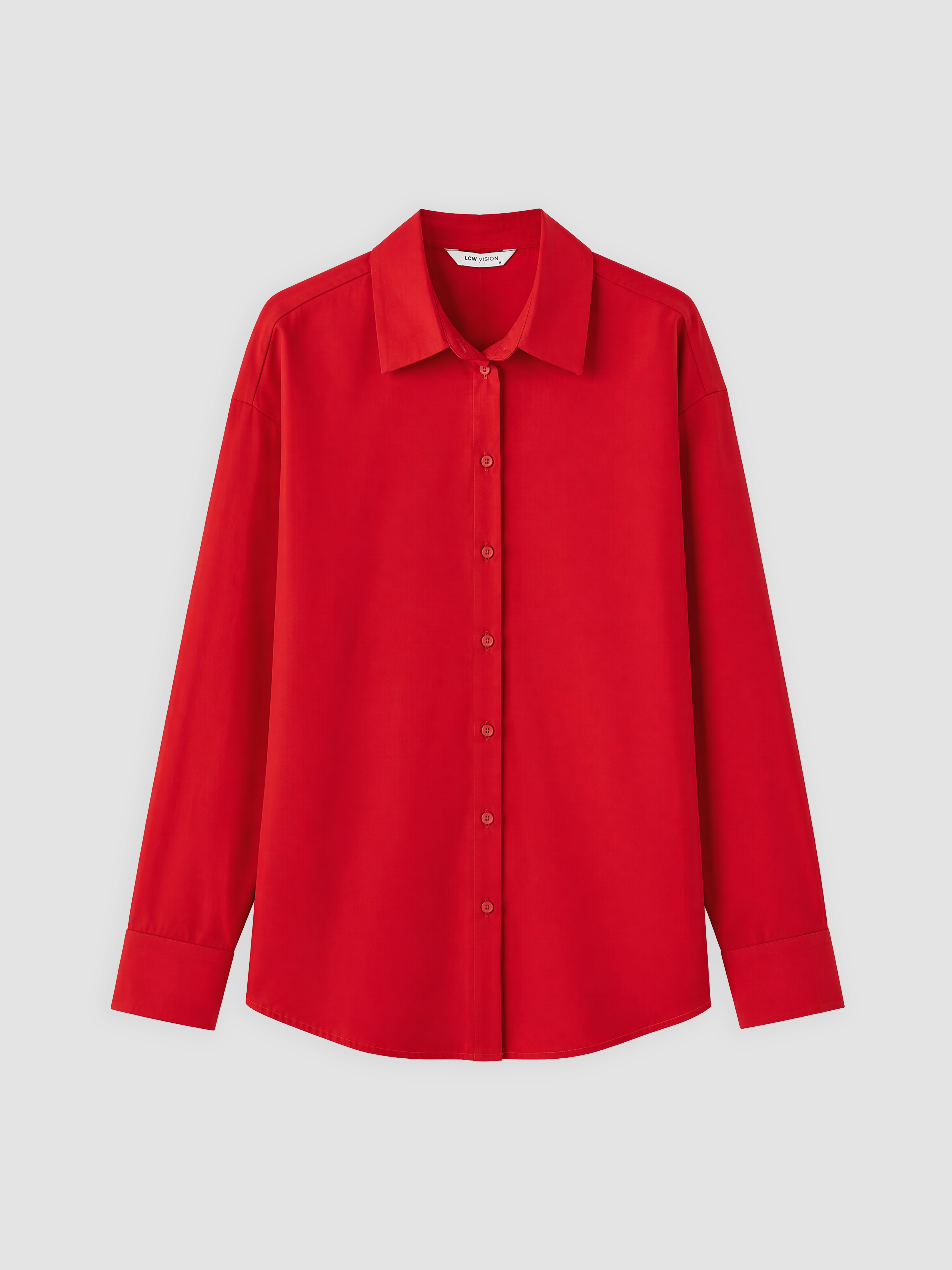 LCW Vision Oversize Poplin Kadın Gömlek görsel 5