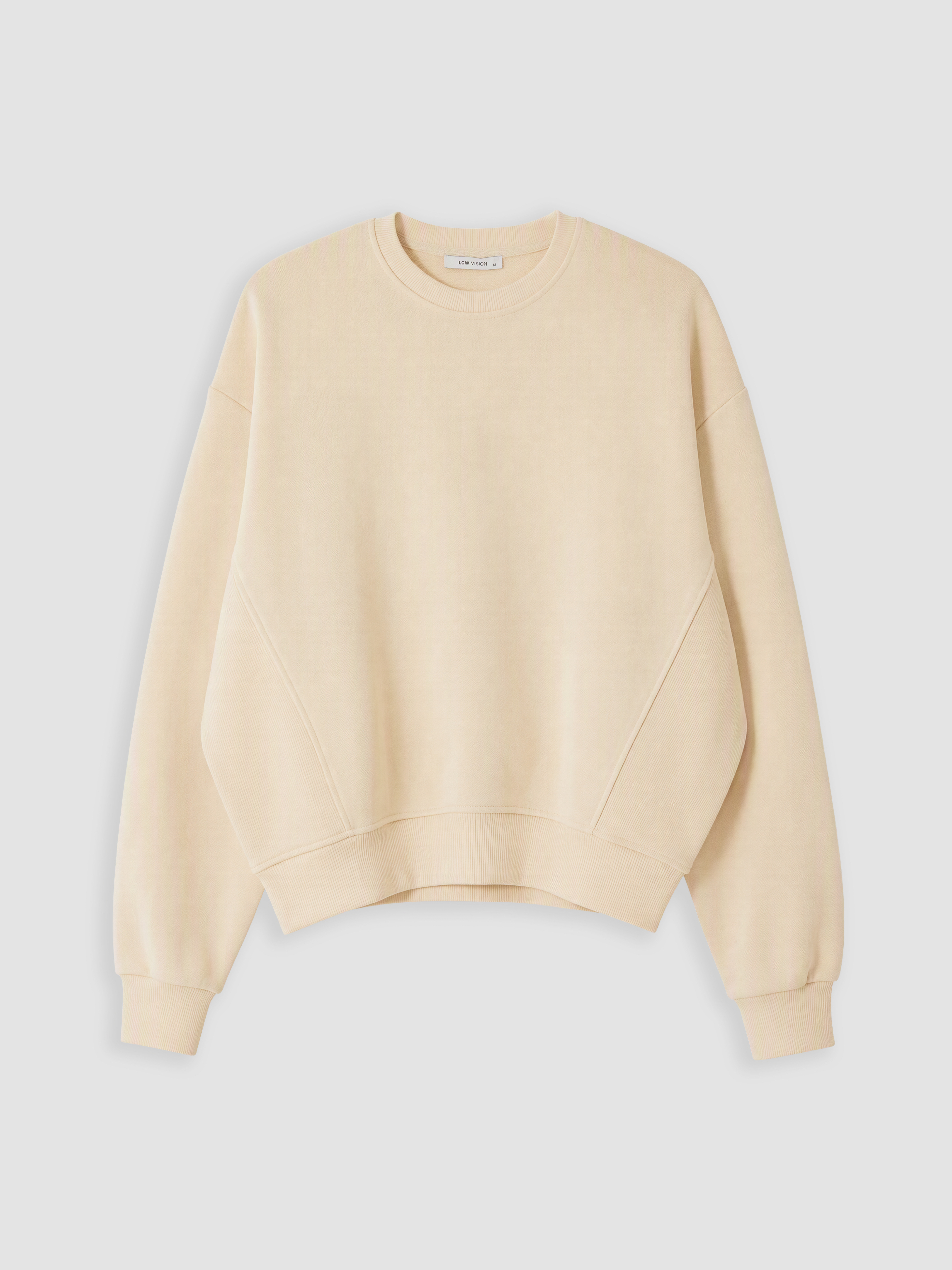 LCW Vision Bisiklet Yaka Oversize Kadın Sweatshirt görsel 5