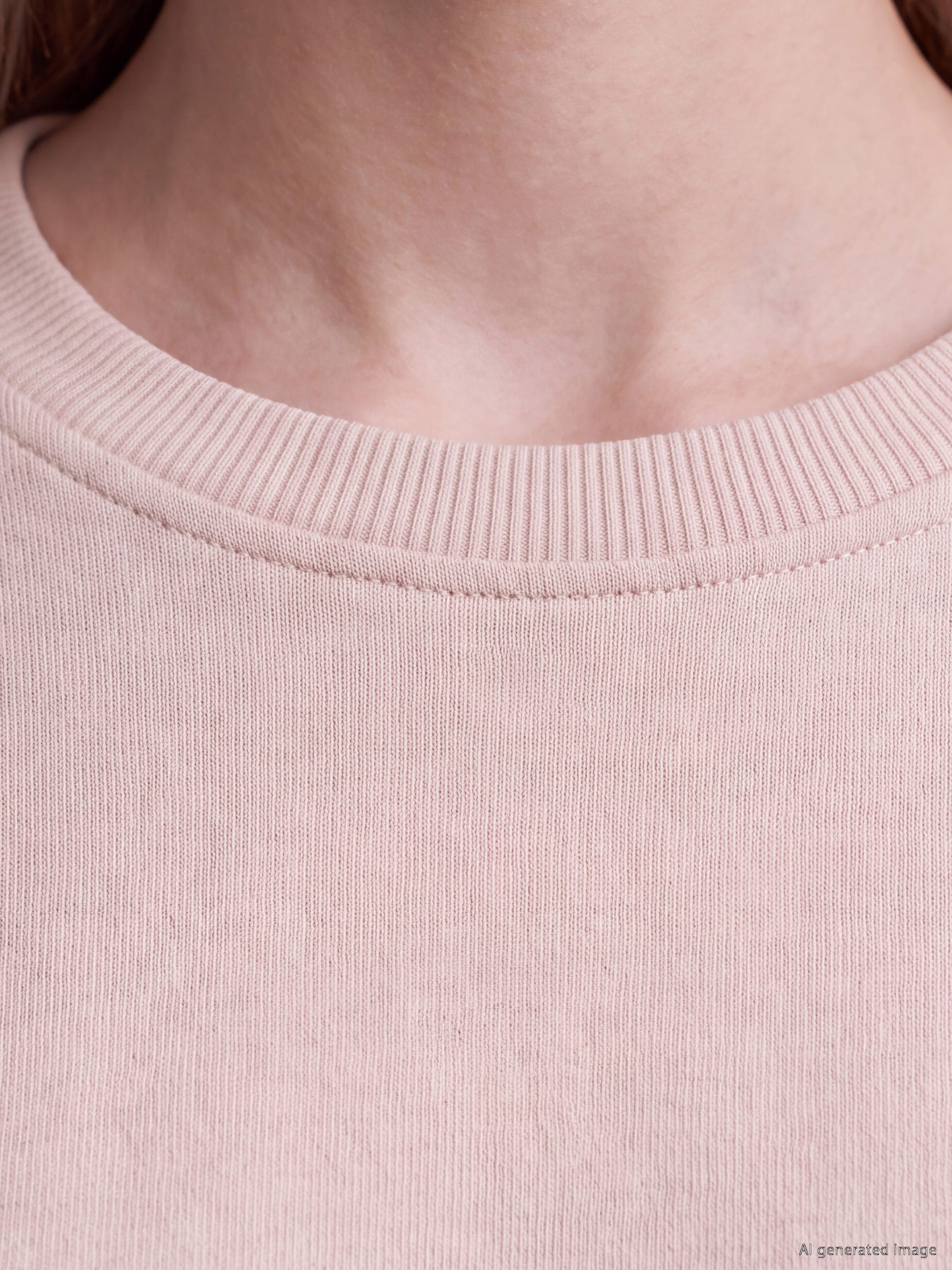 LCW Vision Bisiklet Yaka Oversize Kadın Sweatshirt görsel 3