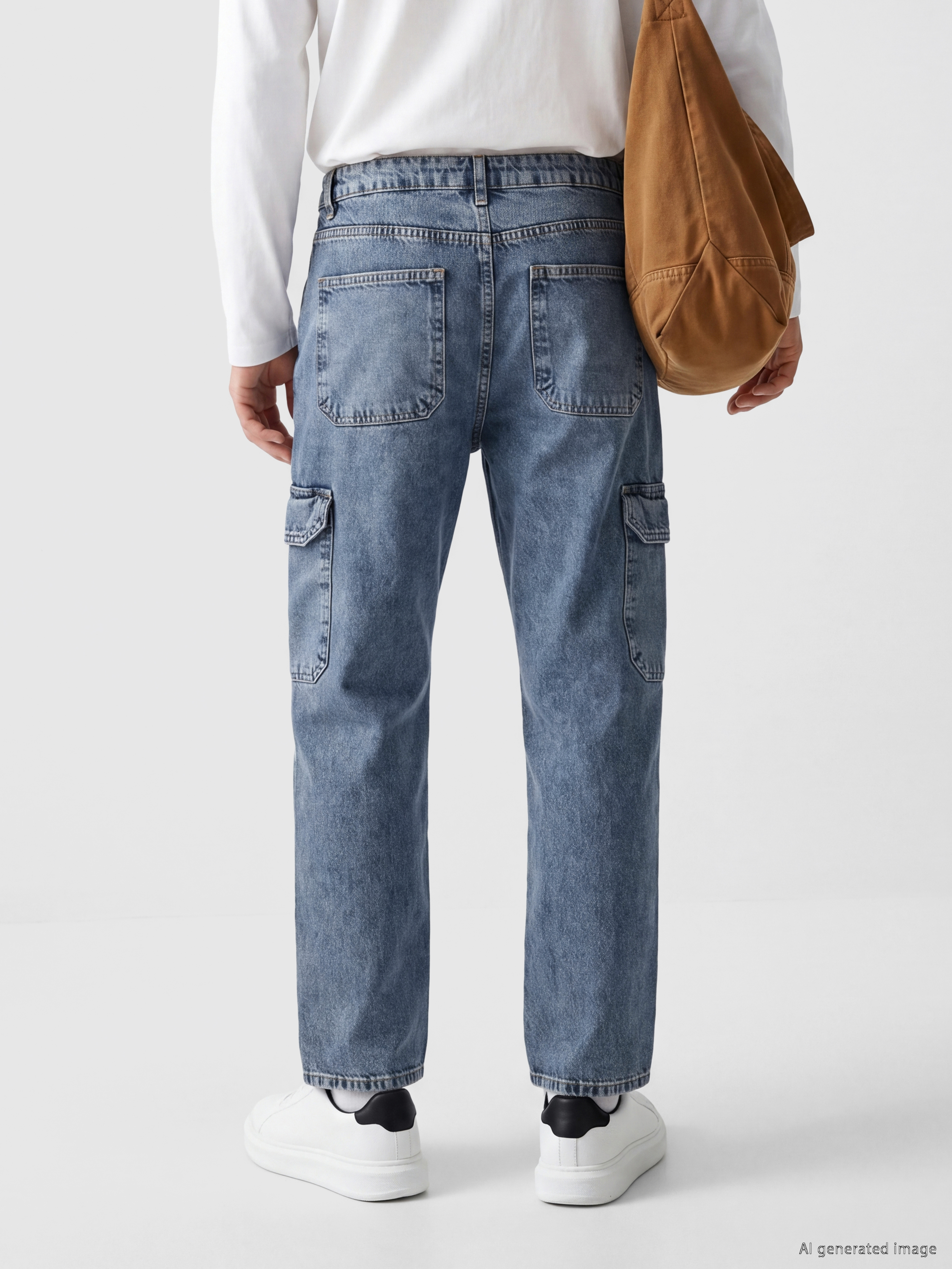 LCW Jeans Baggy Fit Erkek Kargo Jean Pantolon görsel 3