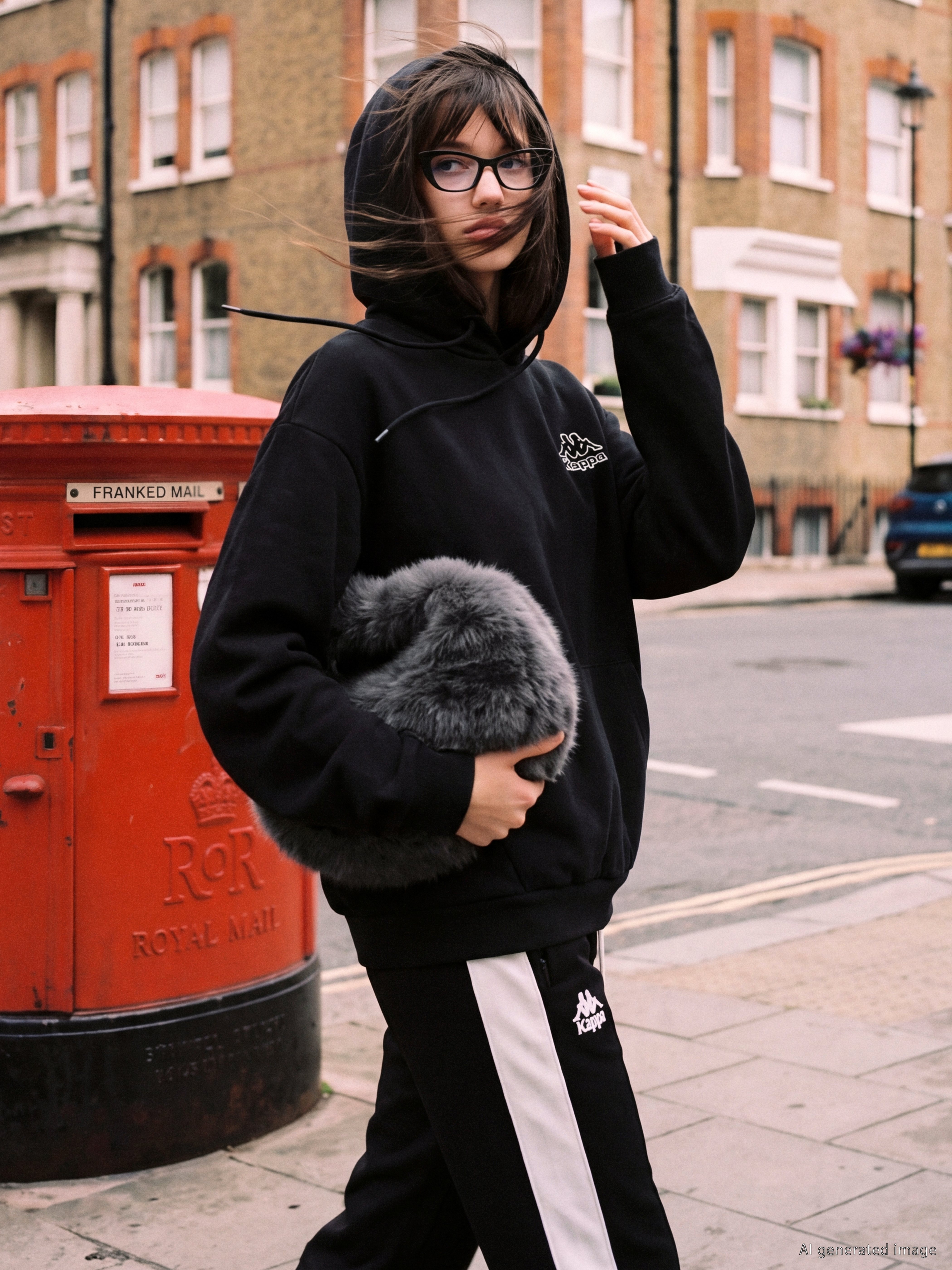 Kappa LC WAIKIKI Nakışlı Erkek Hoodie görsel 2