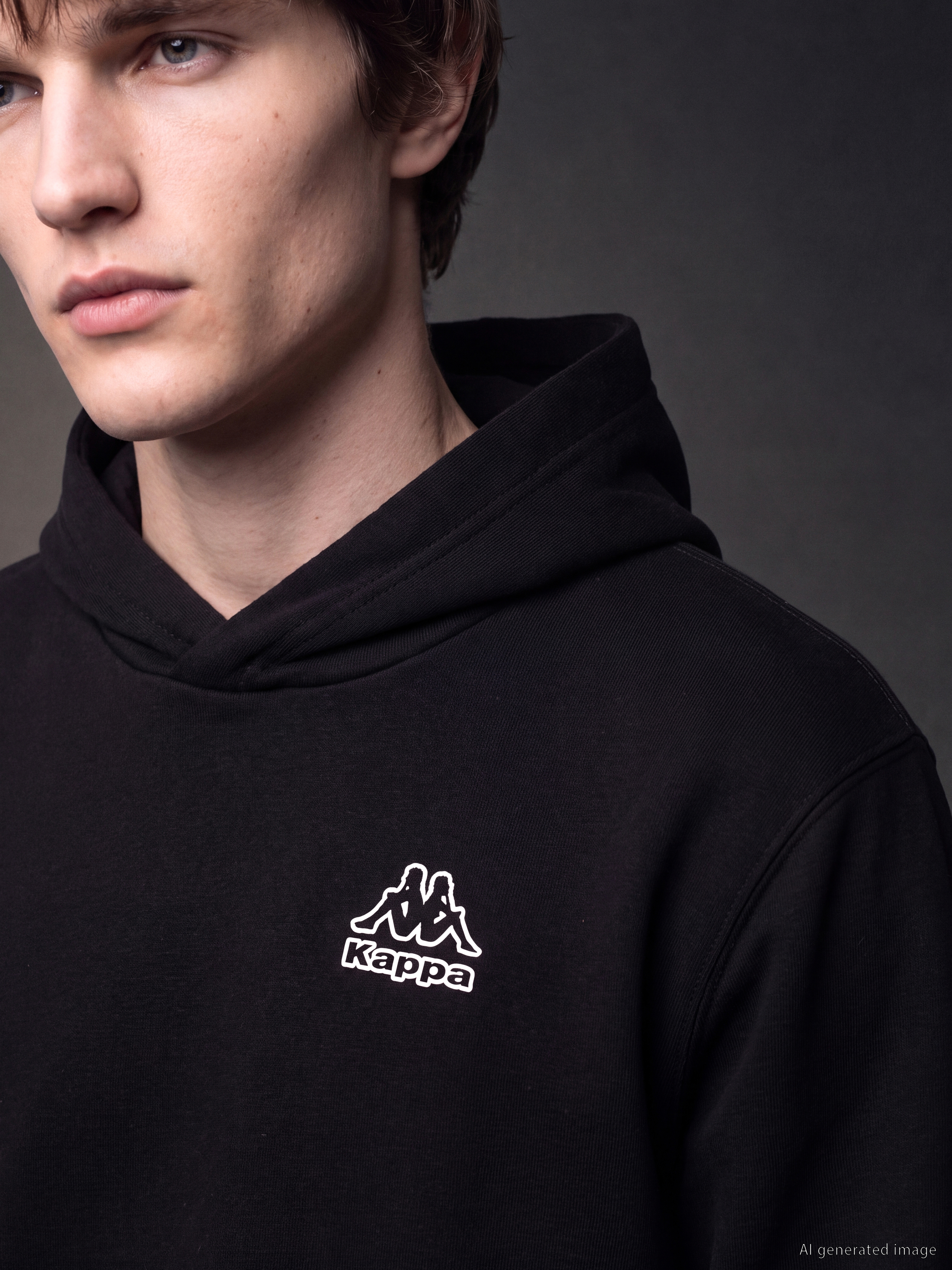 Kappa LC WAIKIKI Nakışlı Erkek Hoodie görsel 5