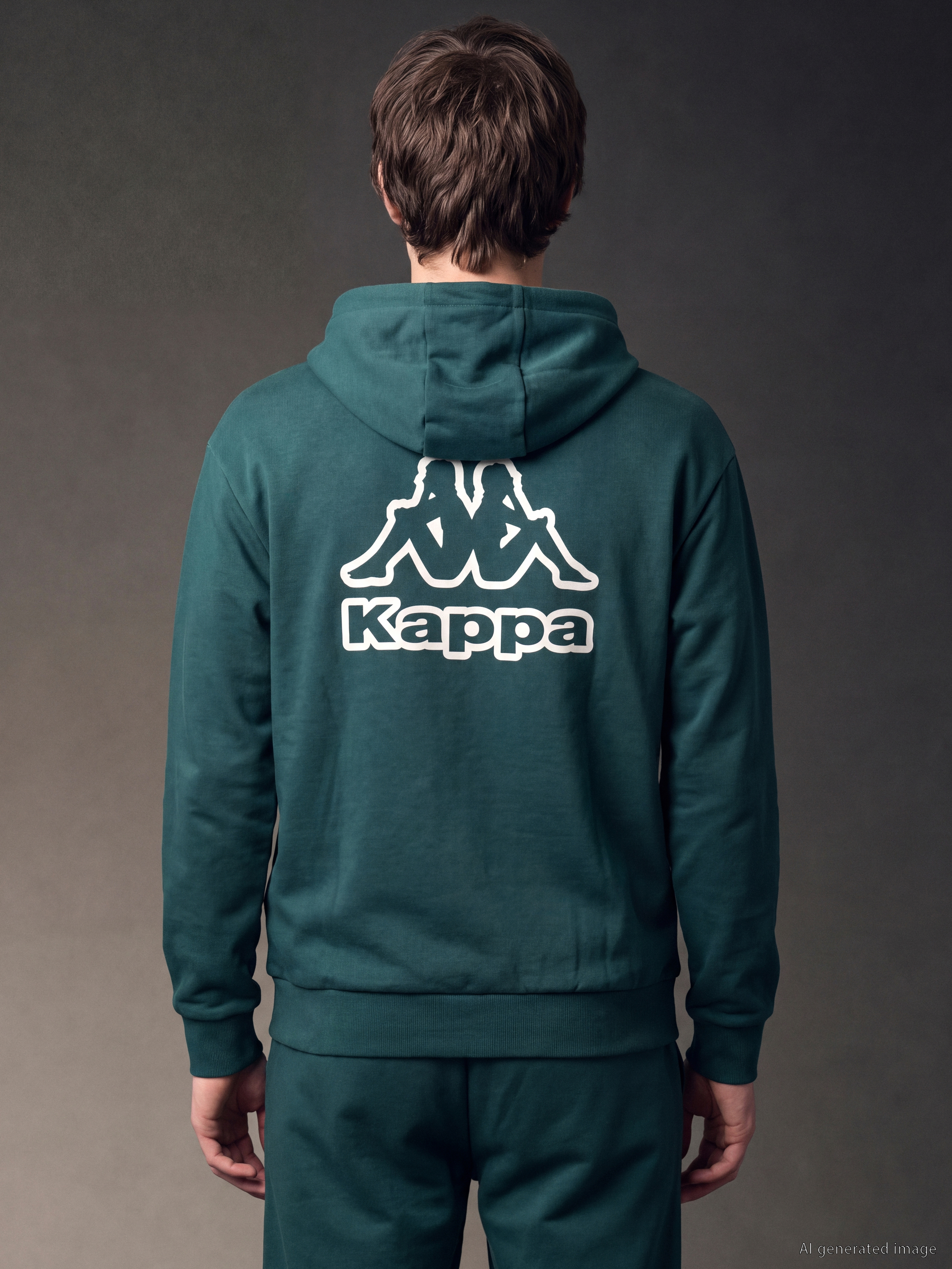 Kappa LC WAIKIKI Nakışlı Erkek Hoodie görsel 5