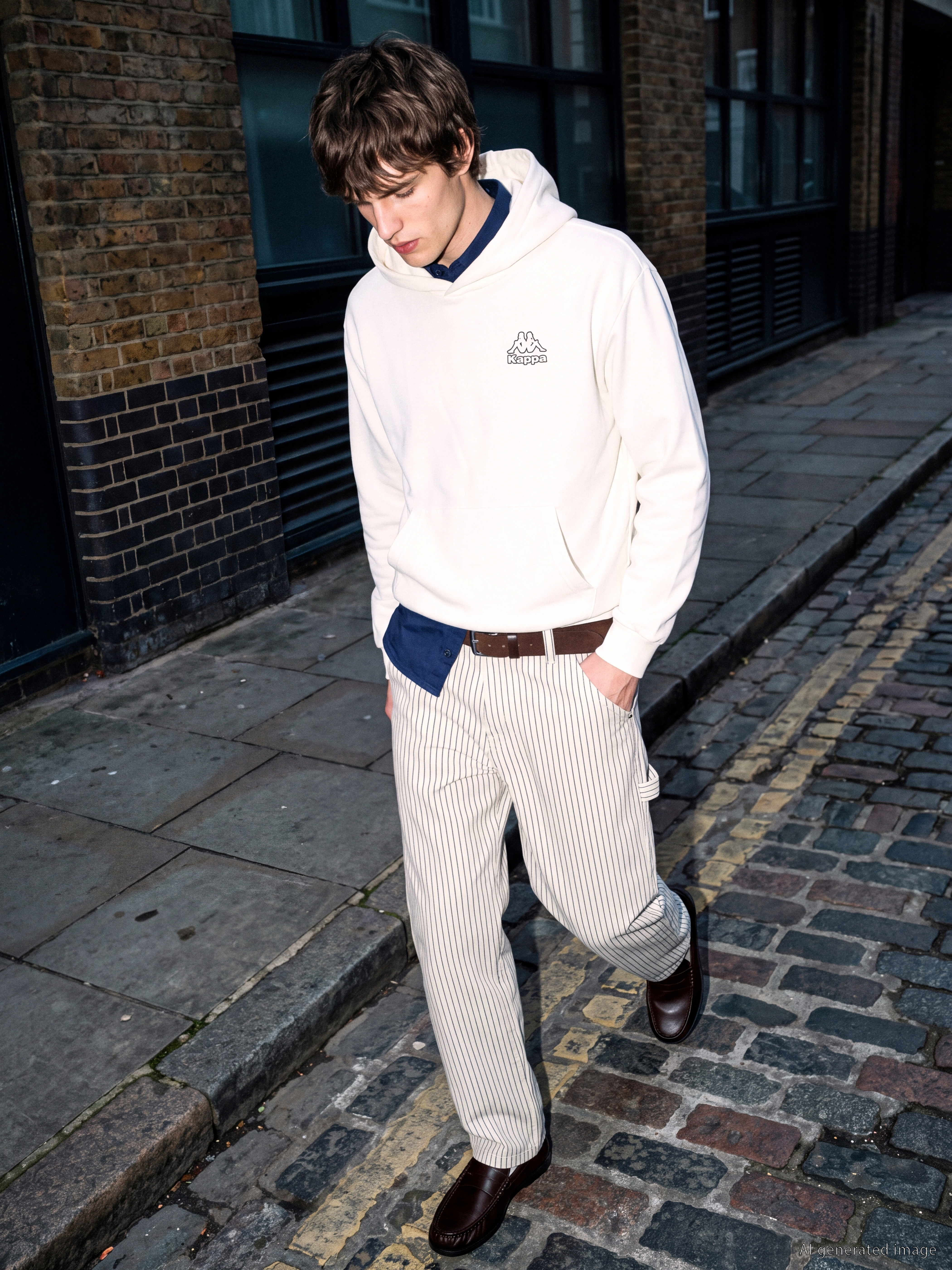 Kappa LC WAIKIKI Nakışlı Erkek Hoodie