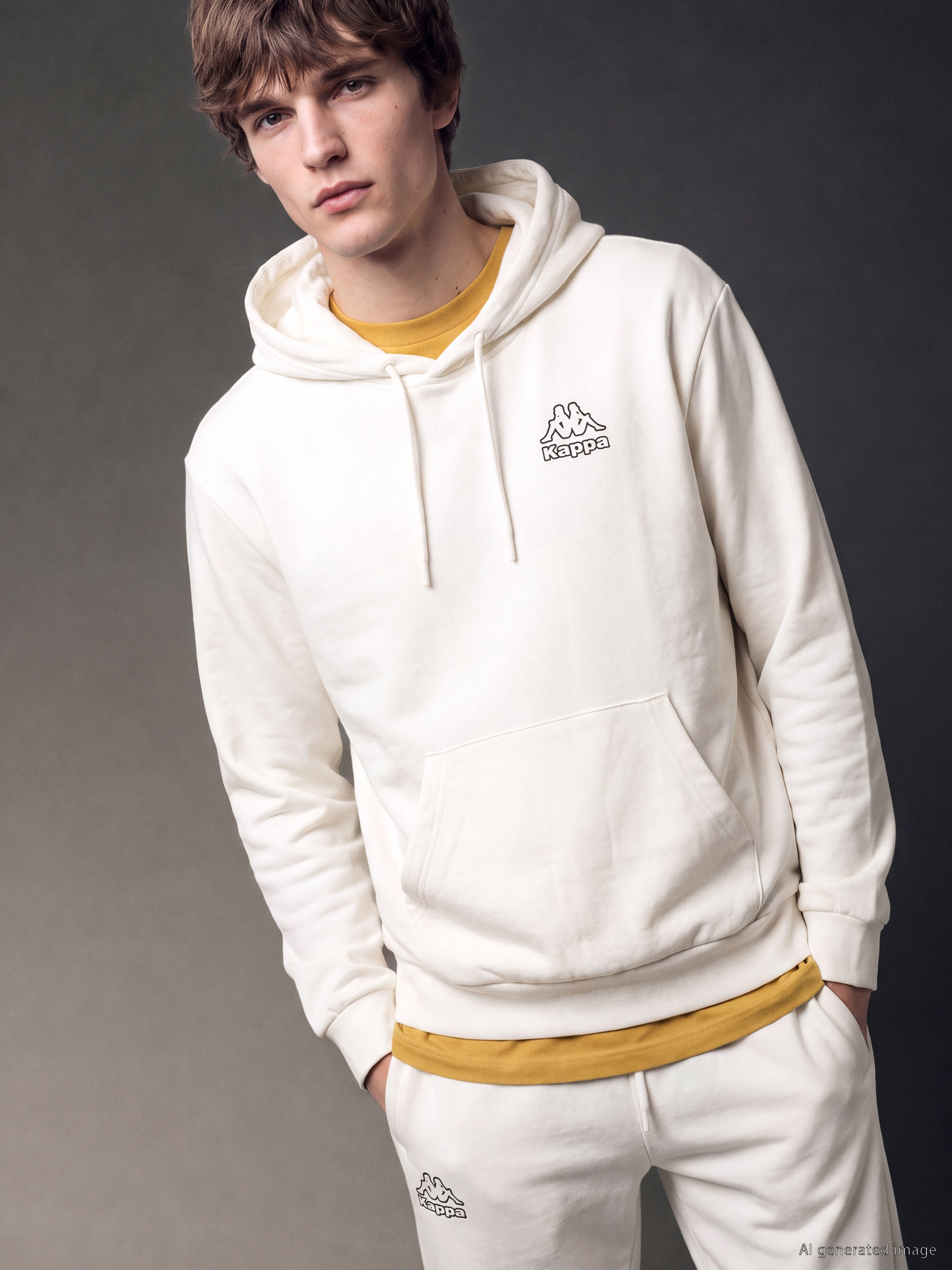 Kappa LC WAIKIKI Nakışlı Erkek Hoodie görsel 3