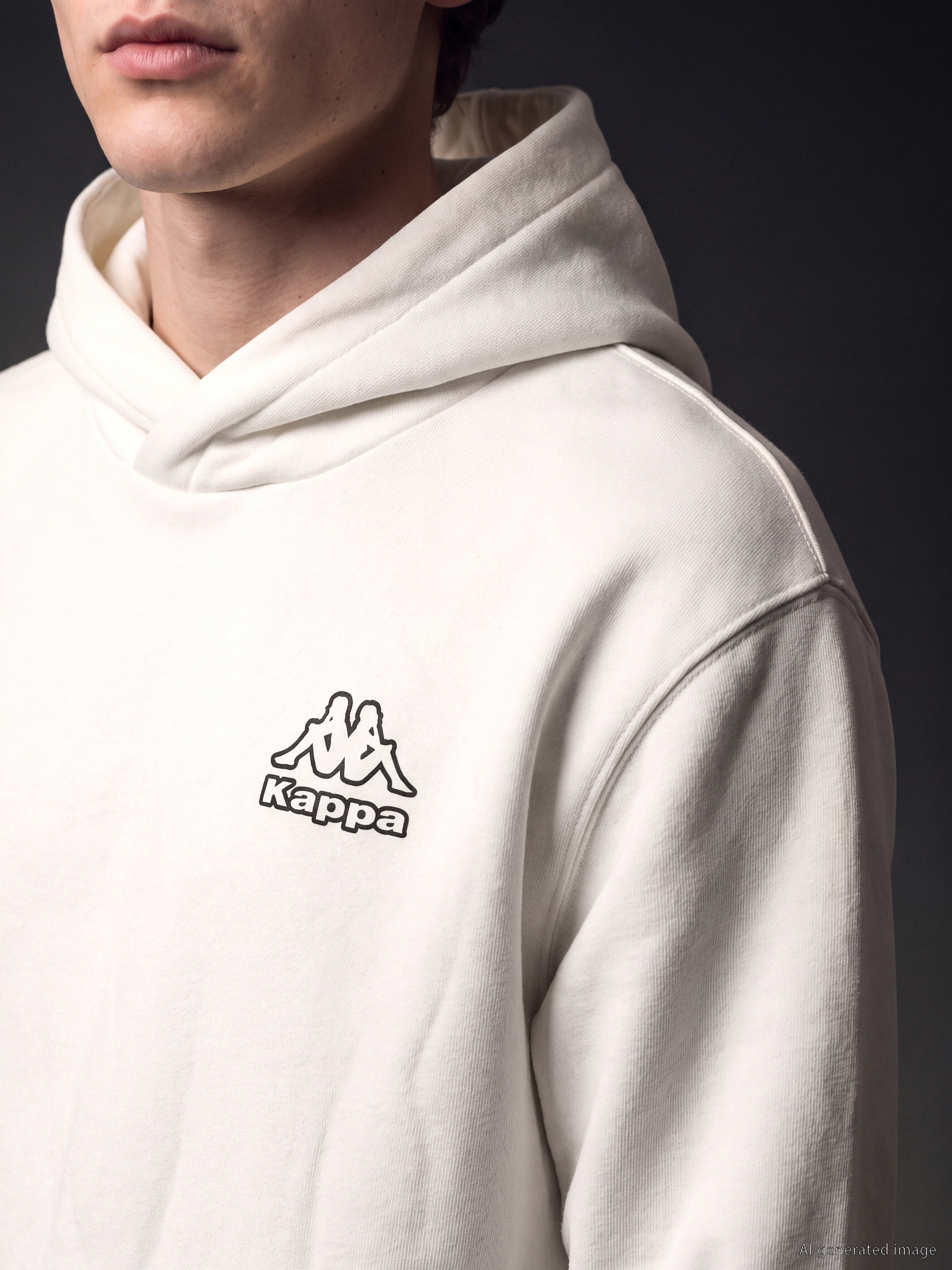 Kappa LC WAIKIKI Nakışlı Erkek Hoodie görsel 5