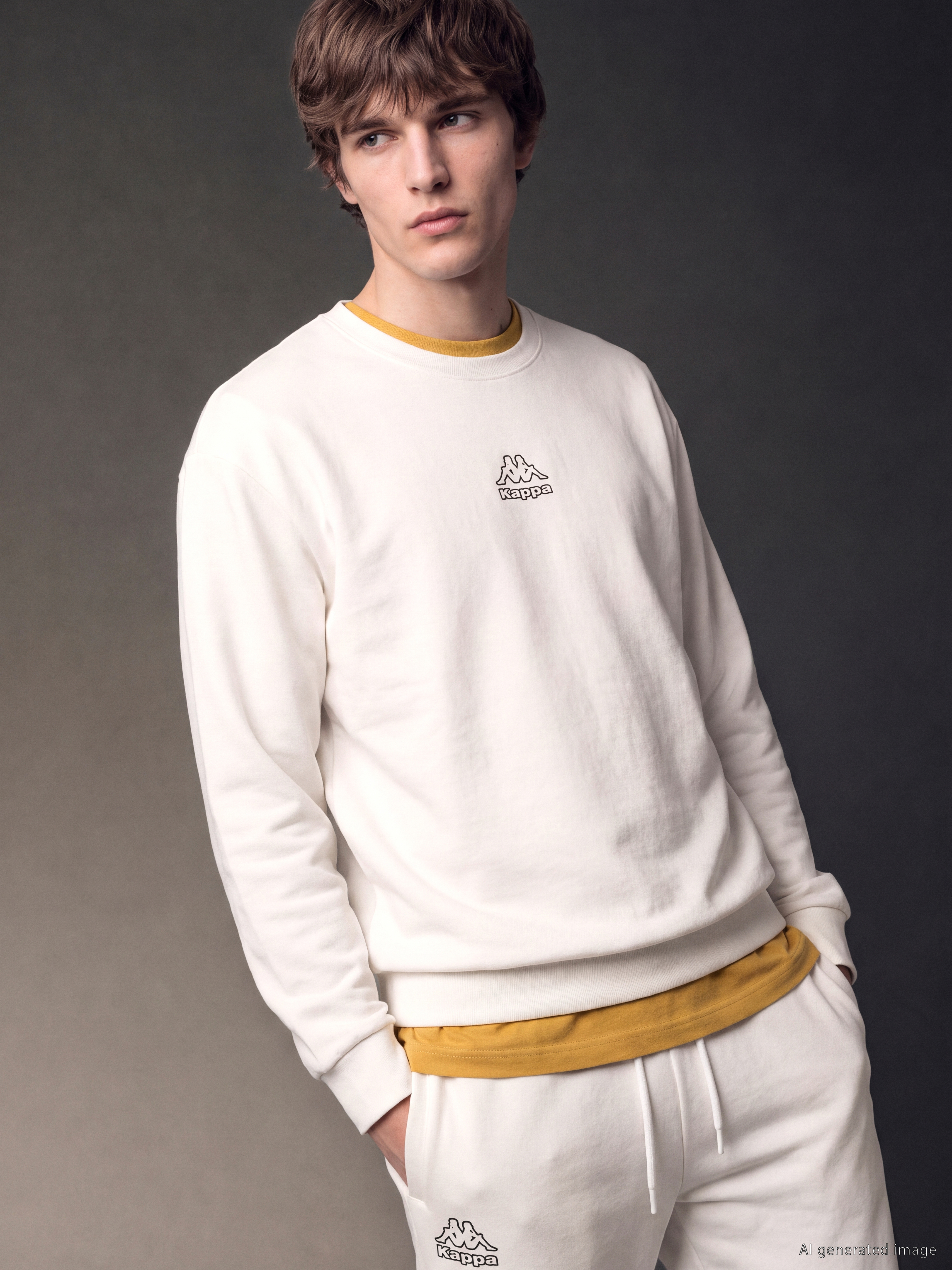 Kappa LC WAIKIKI Bisiklet Yaka Nakışlı Erkek Sweatshirt görsel 2