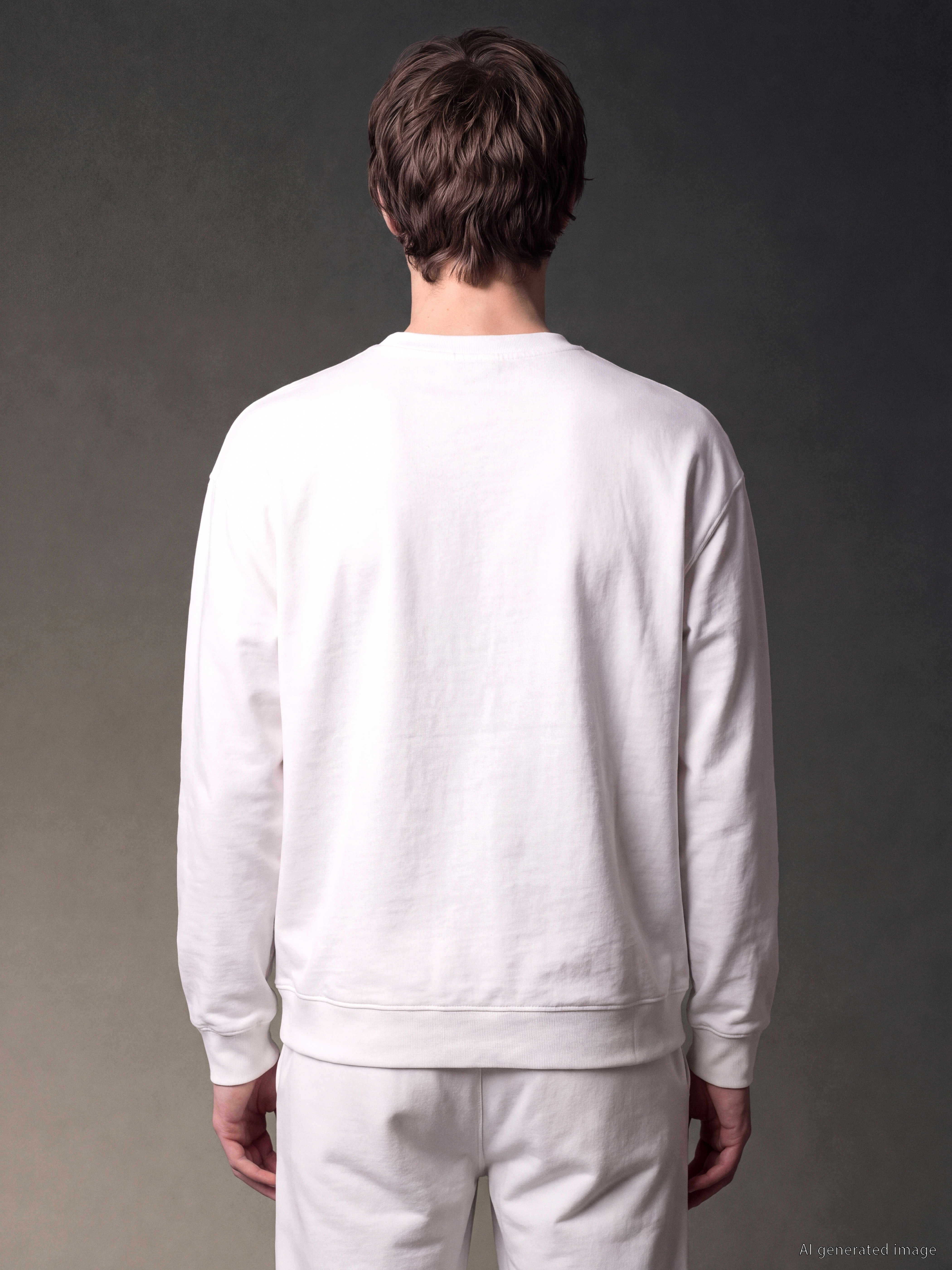 Kappa LC WAIKIKI Bisiklet Yaka Nakışlı Erkek Sweatshirt görsel 5
