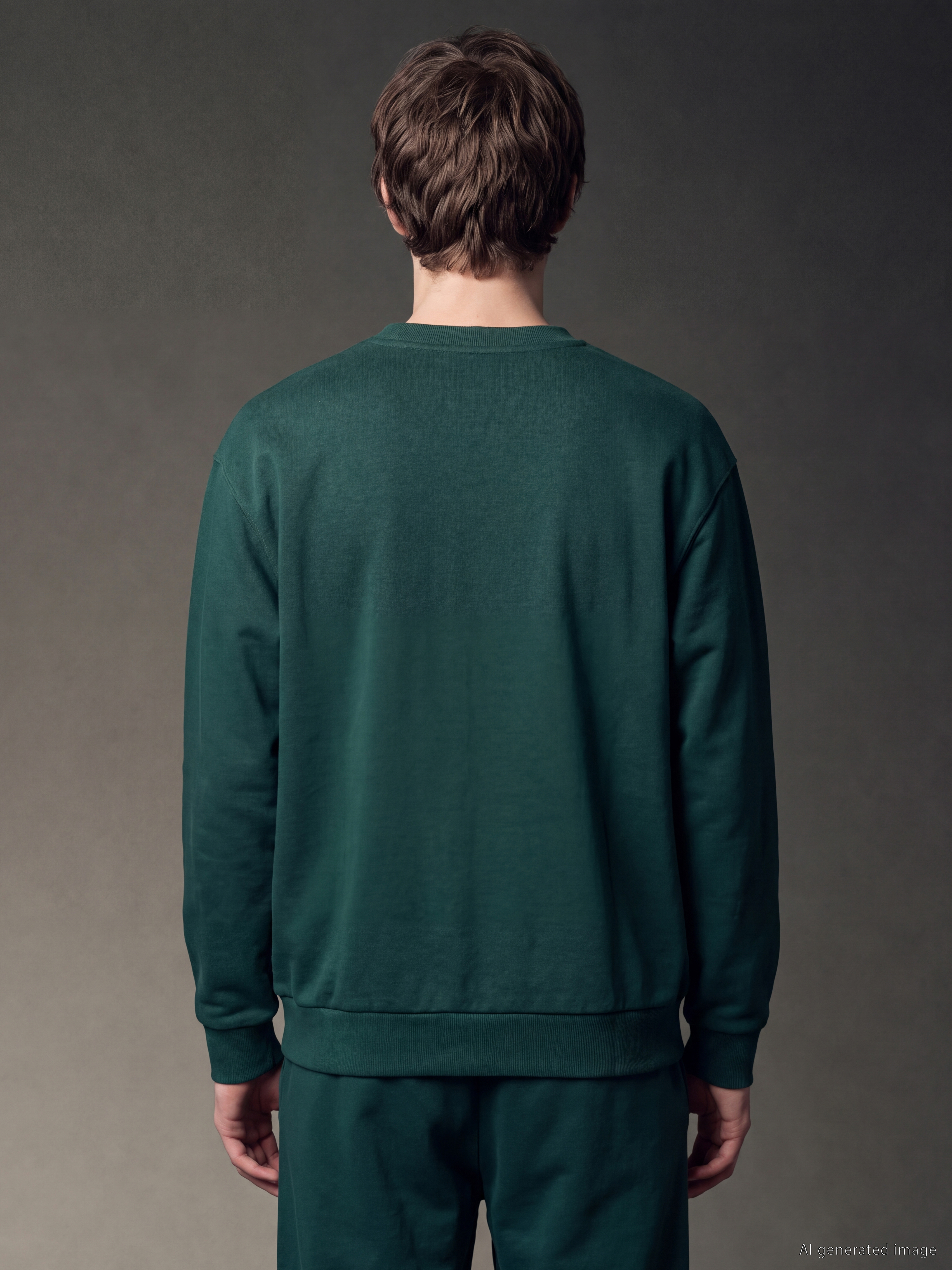 Kappa LC WAIKIKI Bisiklet Yaka Nakışlı Erkek Sweatshirt görsel 6