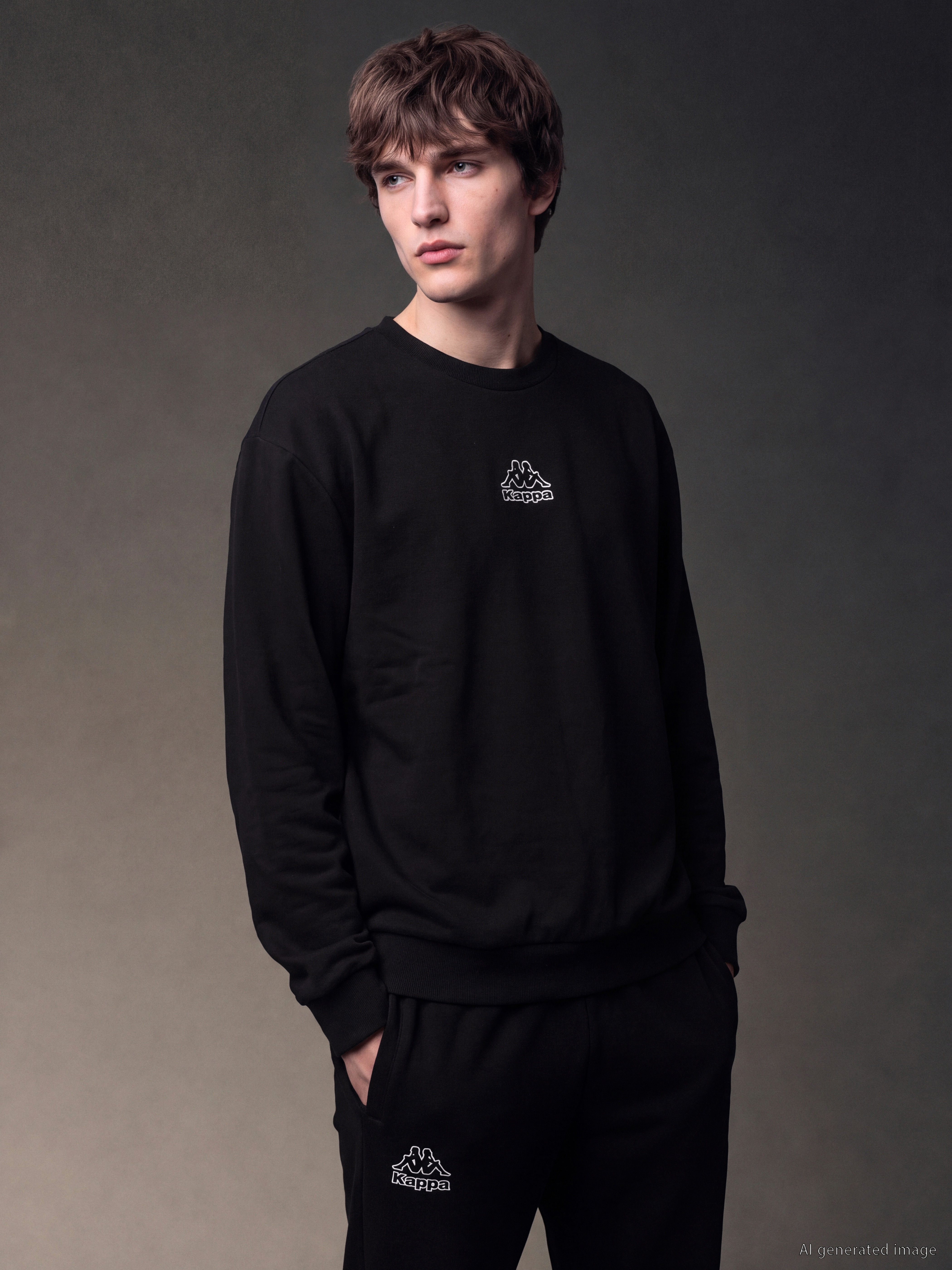 Kappa LC WAIKIKI Bisiklet Yaka Nakışlı Erkek Sweatshirt görsel 2