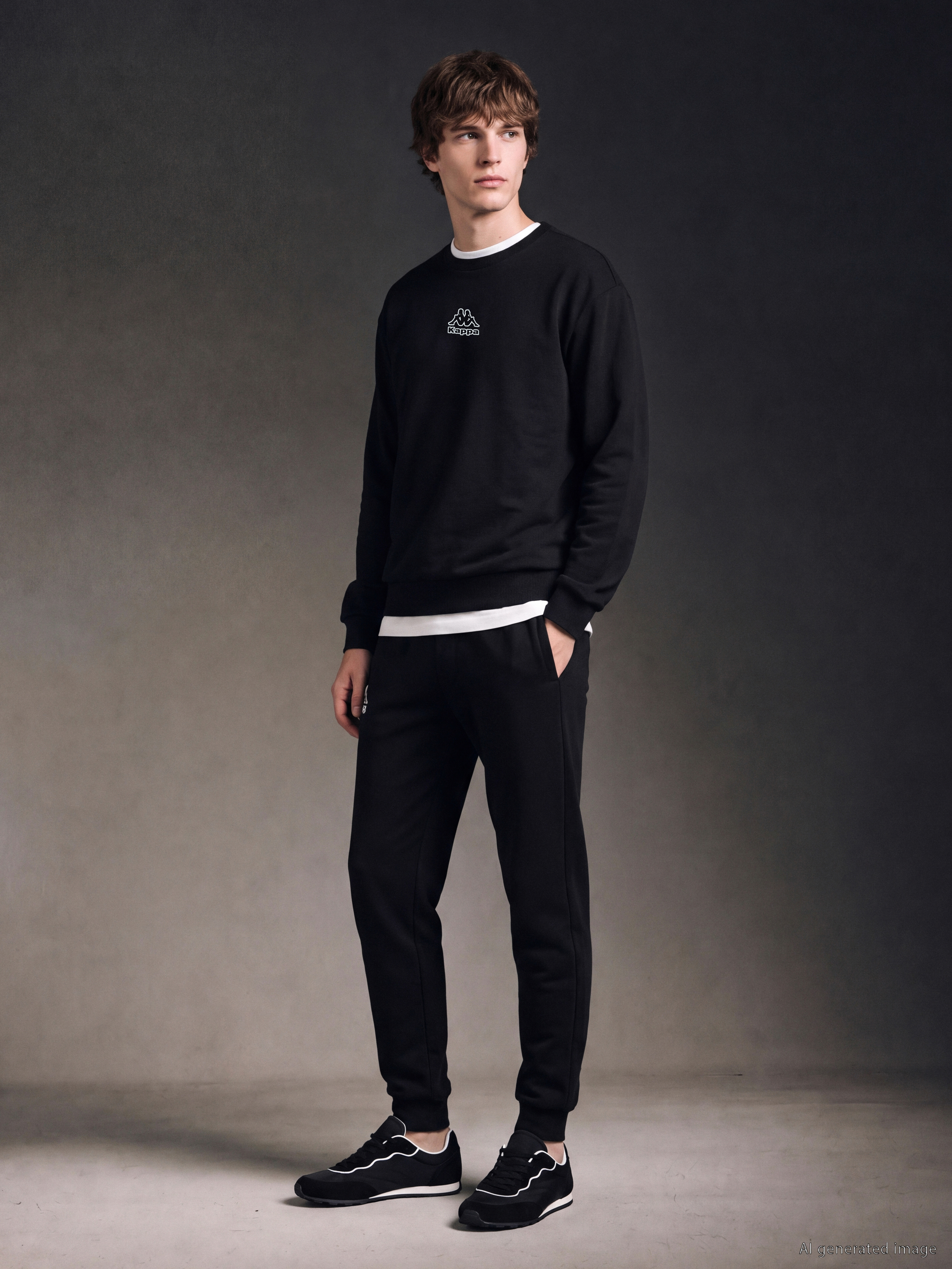 Kappa LC WAIKIKI Bisiklet Yaka Nakışlı Erkek Sweatshirt görsel 3