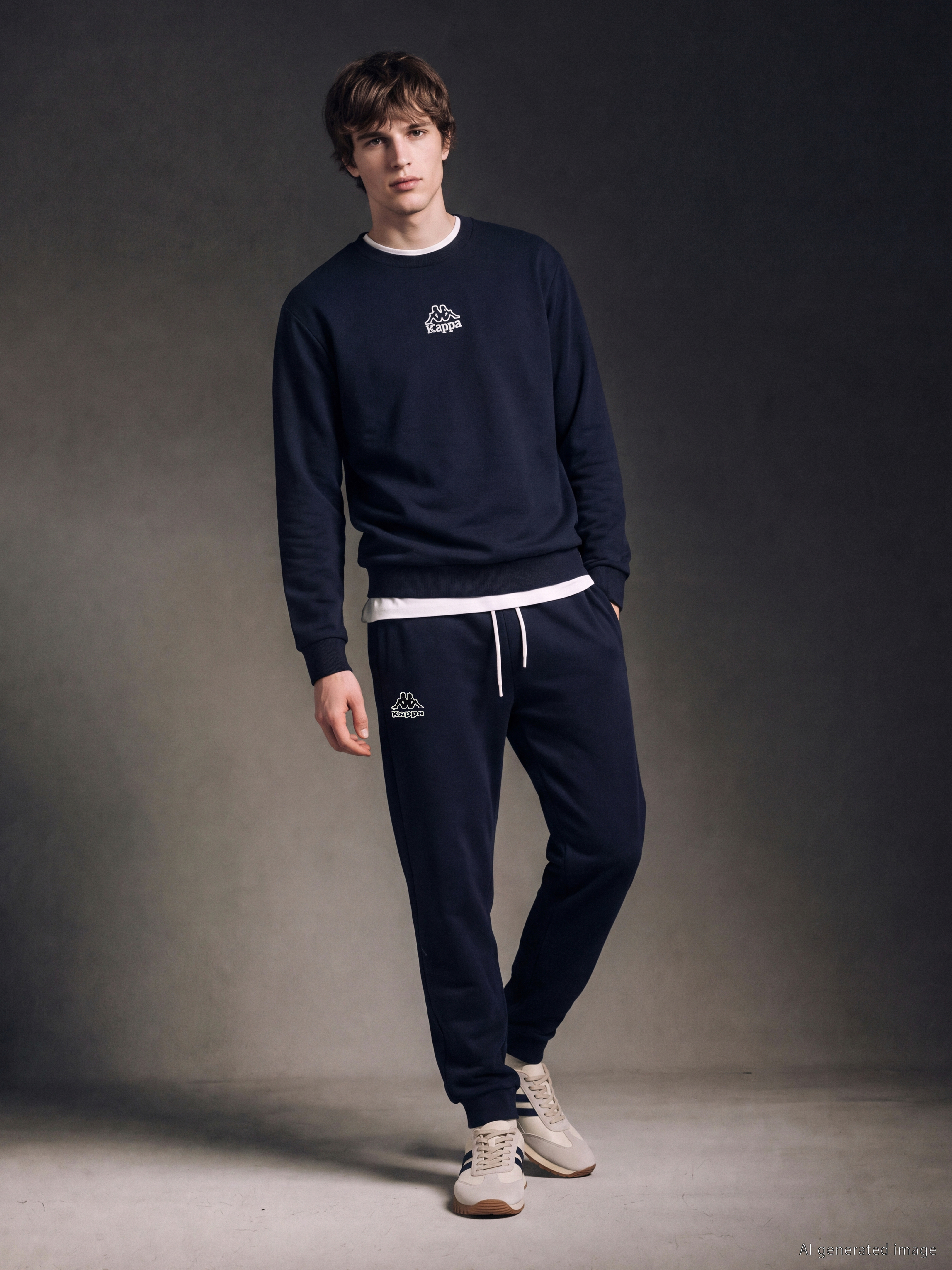 Kappa LC WAIKIKI Bisiklet Yaka Nakışlı Erkek Sweatshirt görsel 2