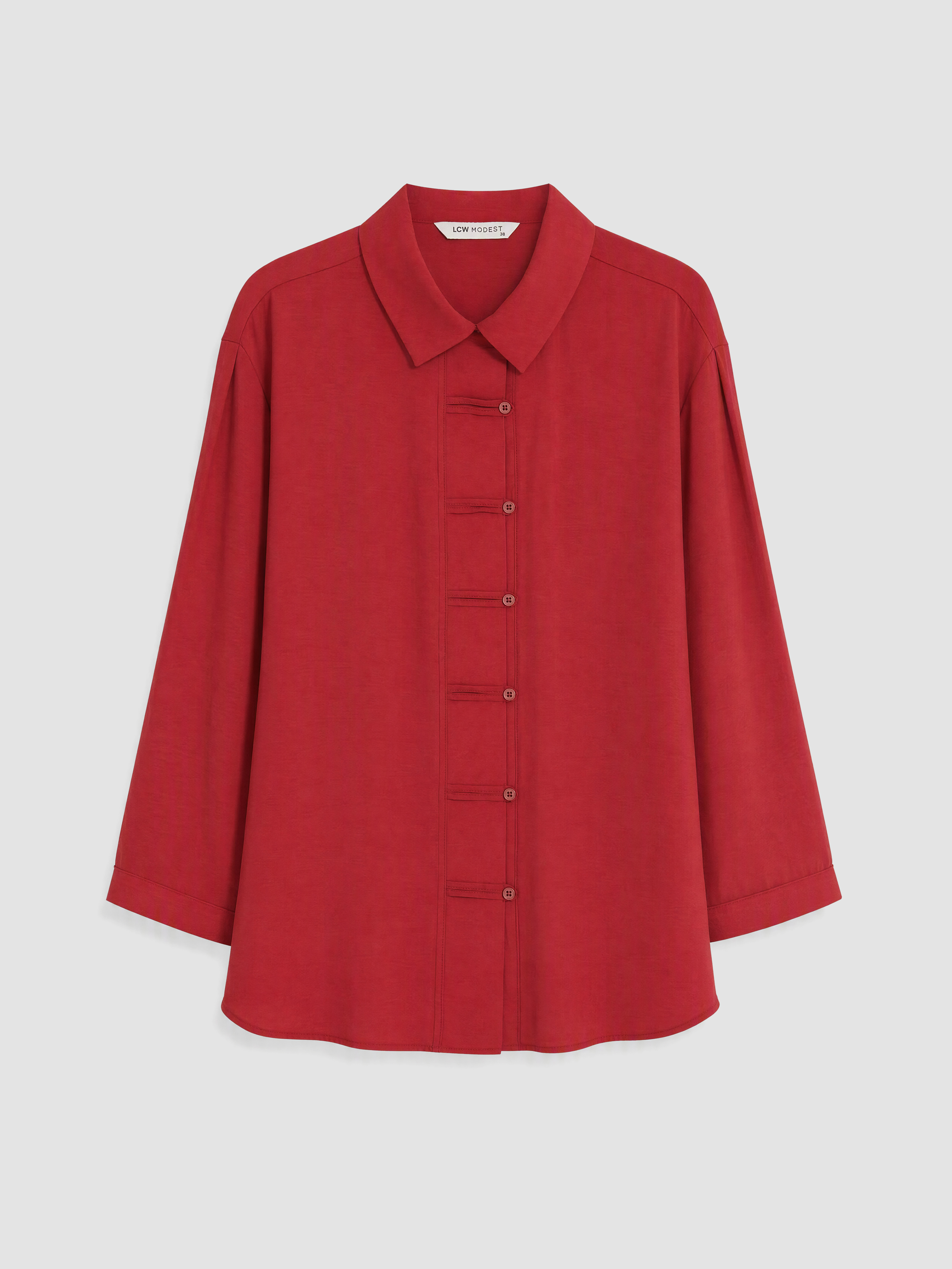 LCW Modest Modal Karışımlı Kadın Gömlek Tunik görsel 5