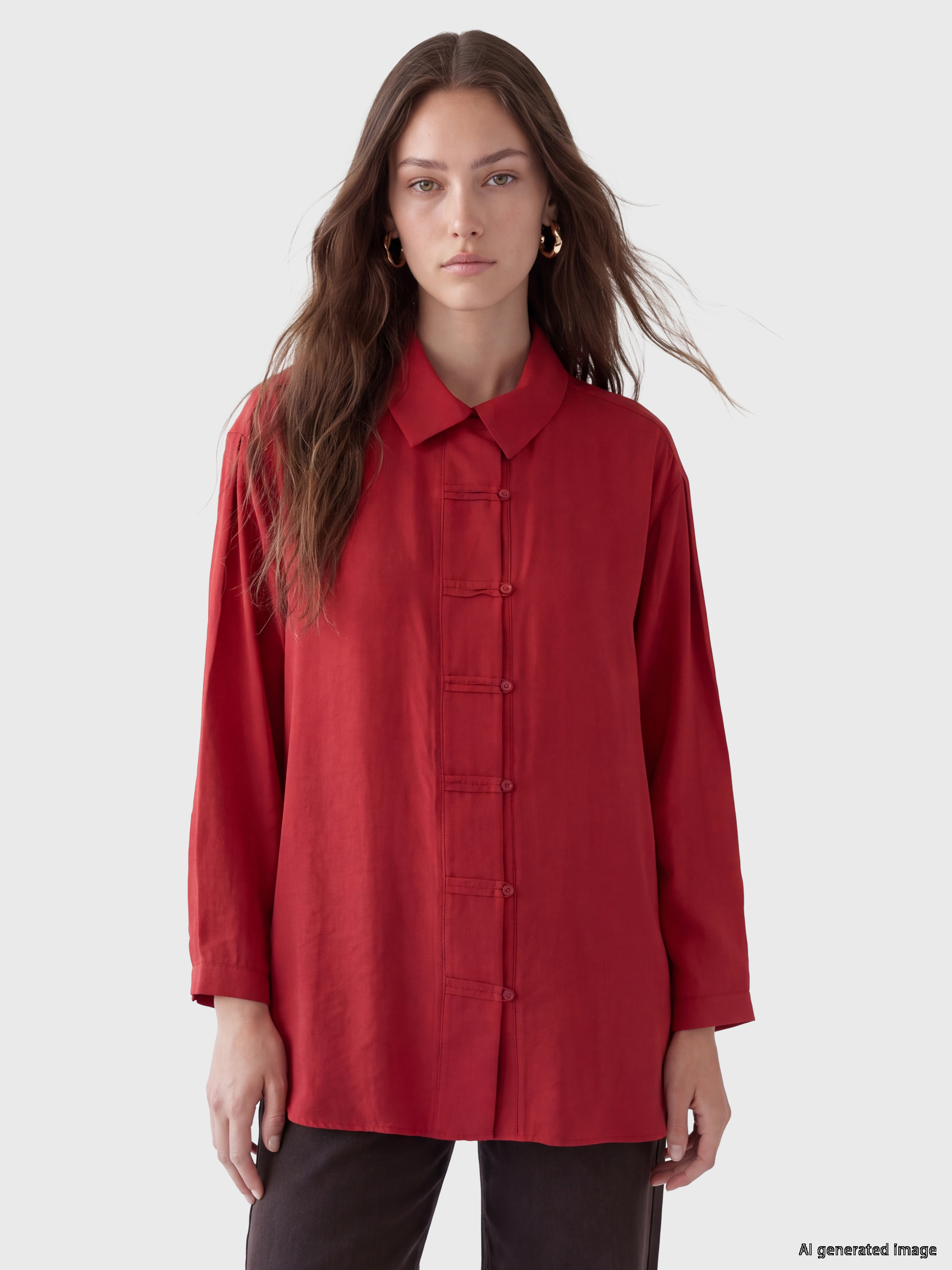 LCW Modest Modal Karışımlı Kadın Gömlek Tunik