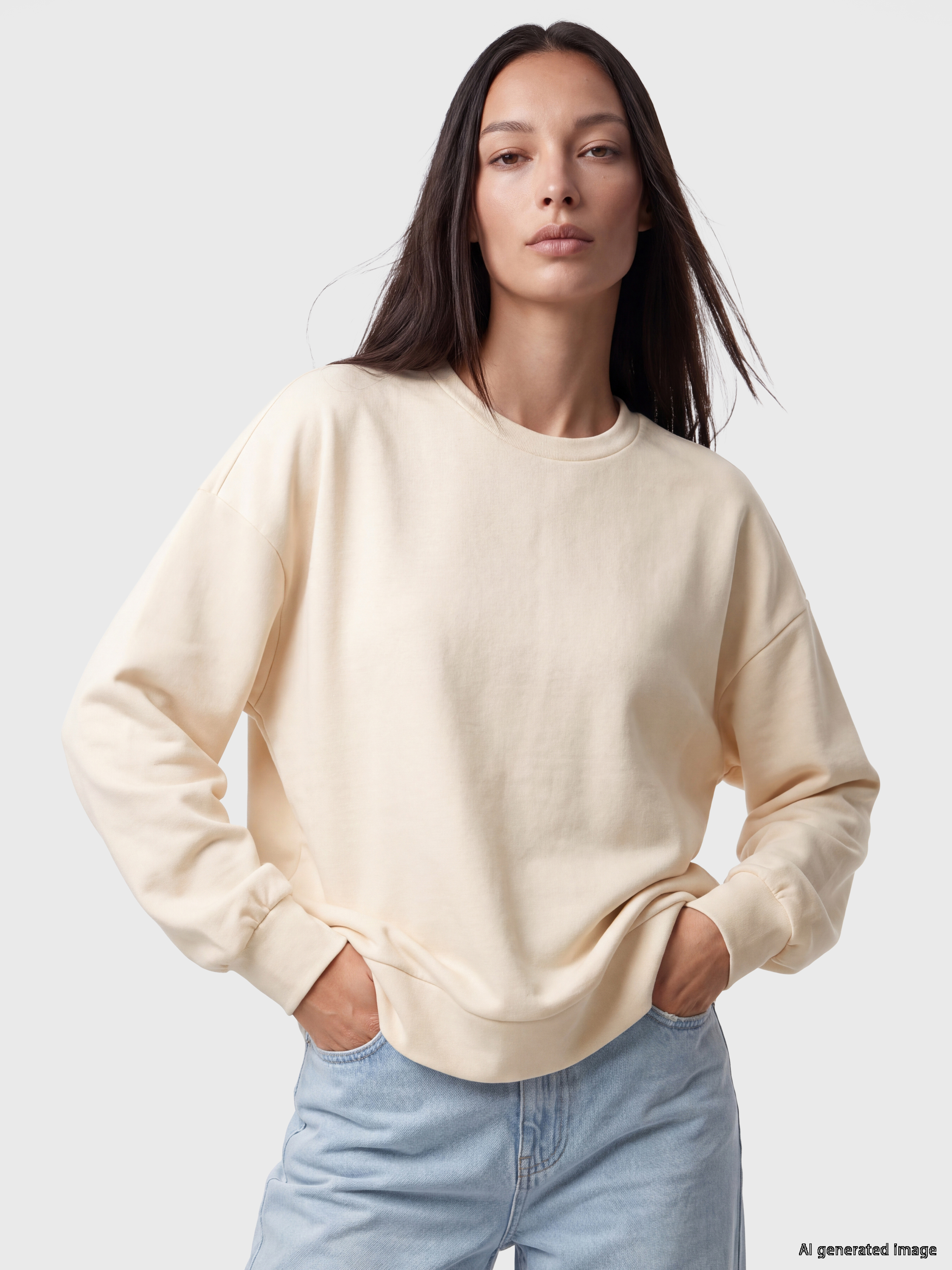LC WAIKIKI Oversize Soft Touch Kadın Sweatshirt