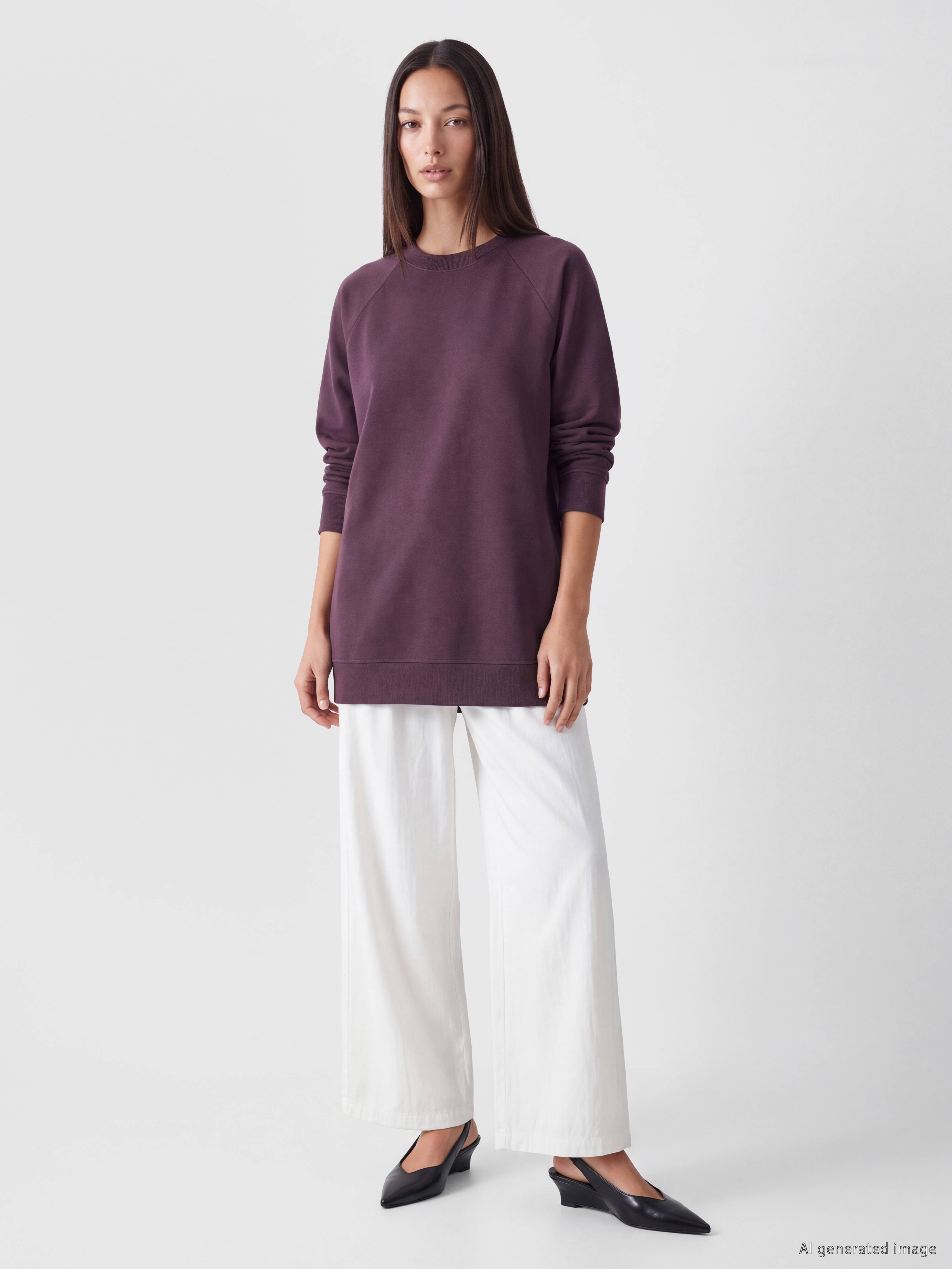 LC WAIKIKI Soft Touch Oversize Kadın Sweatshirt görsel 2