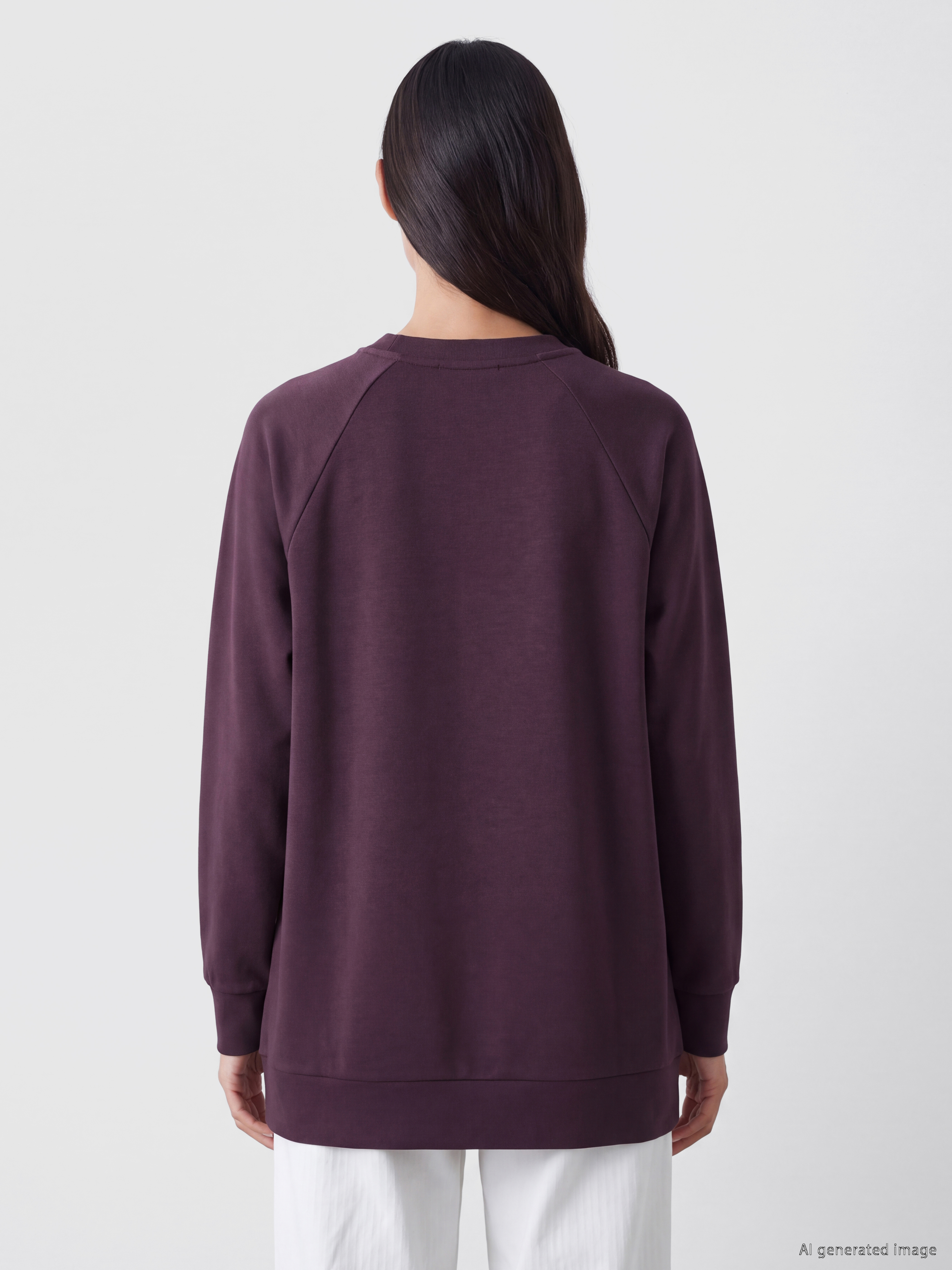 LC WAIKIKI Soft Touch Oversize Kadın Sweatshirt görsel 4