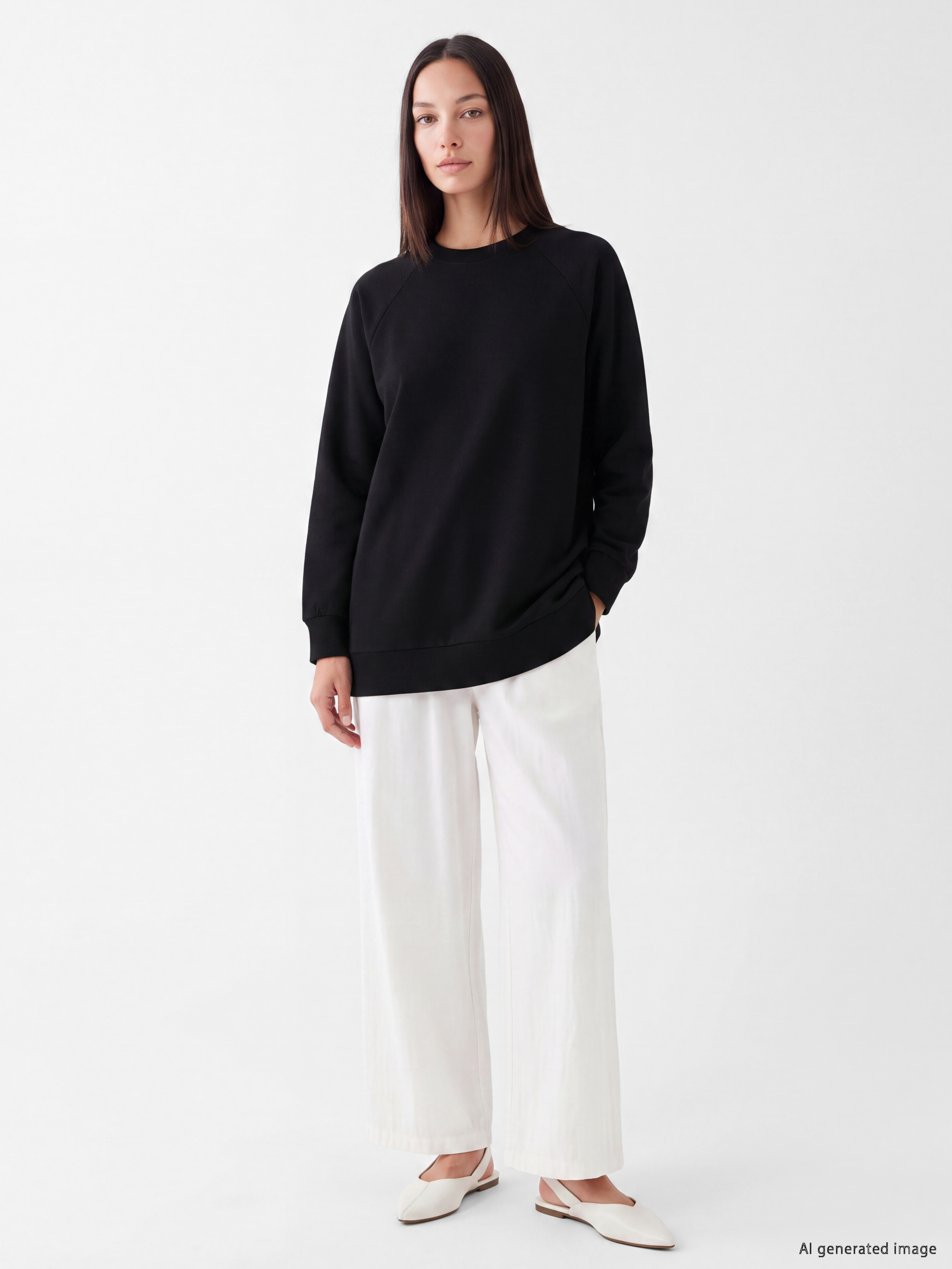 LC WAIKIKI Soft Touch Oversize Kadın Sweatshirt görsel 2