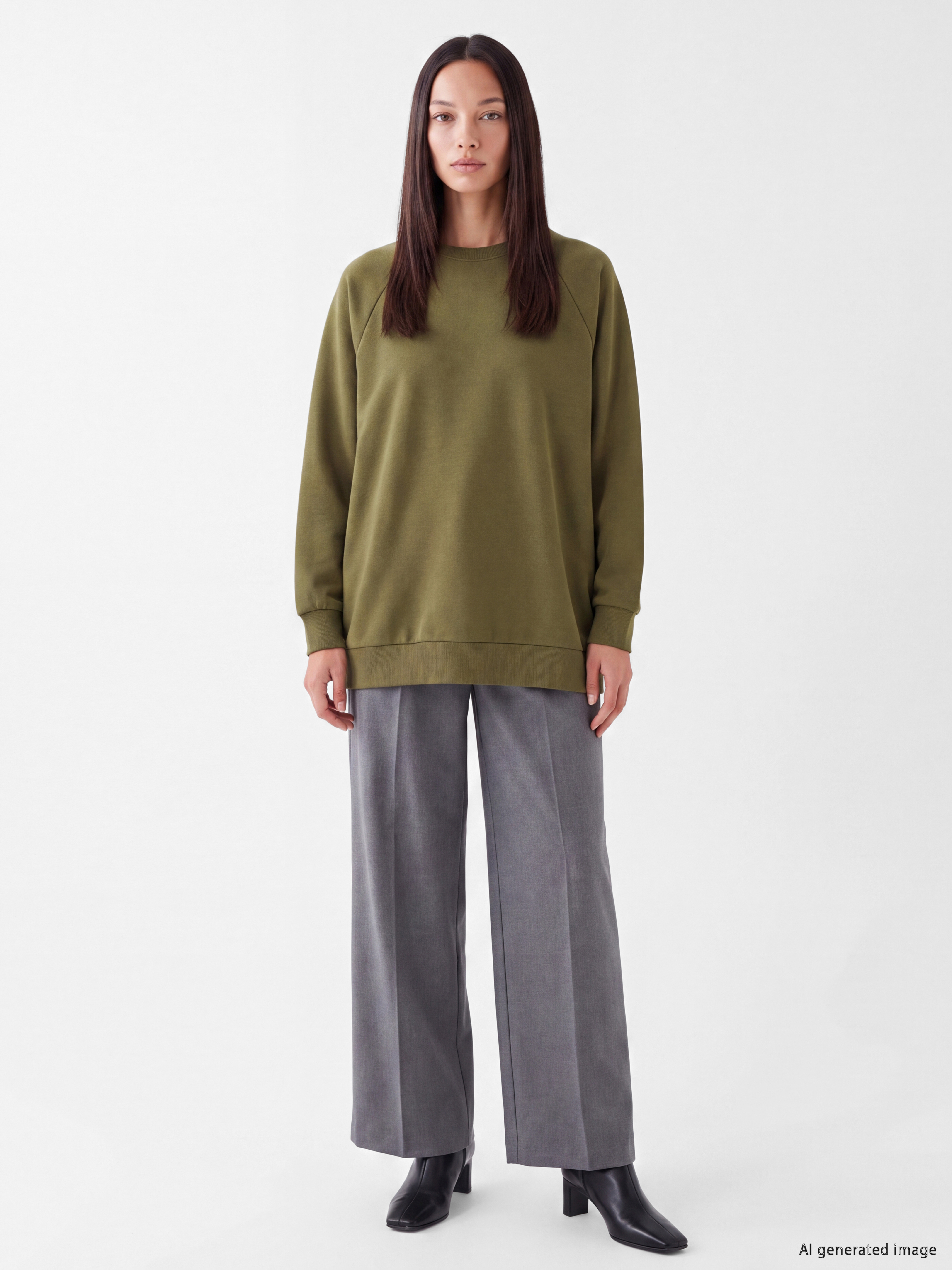LC WAIKIKI Soft Touch Oversize Kadın Sweatshirt görsel 2
