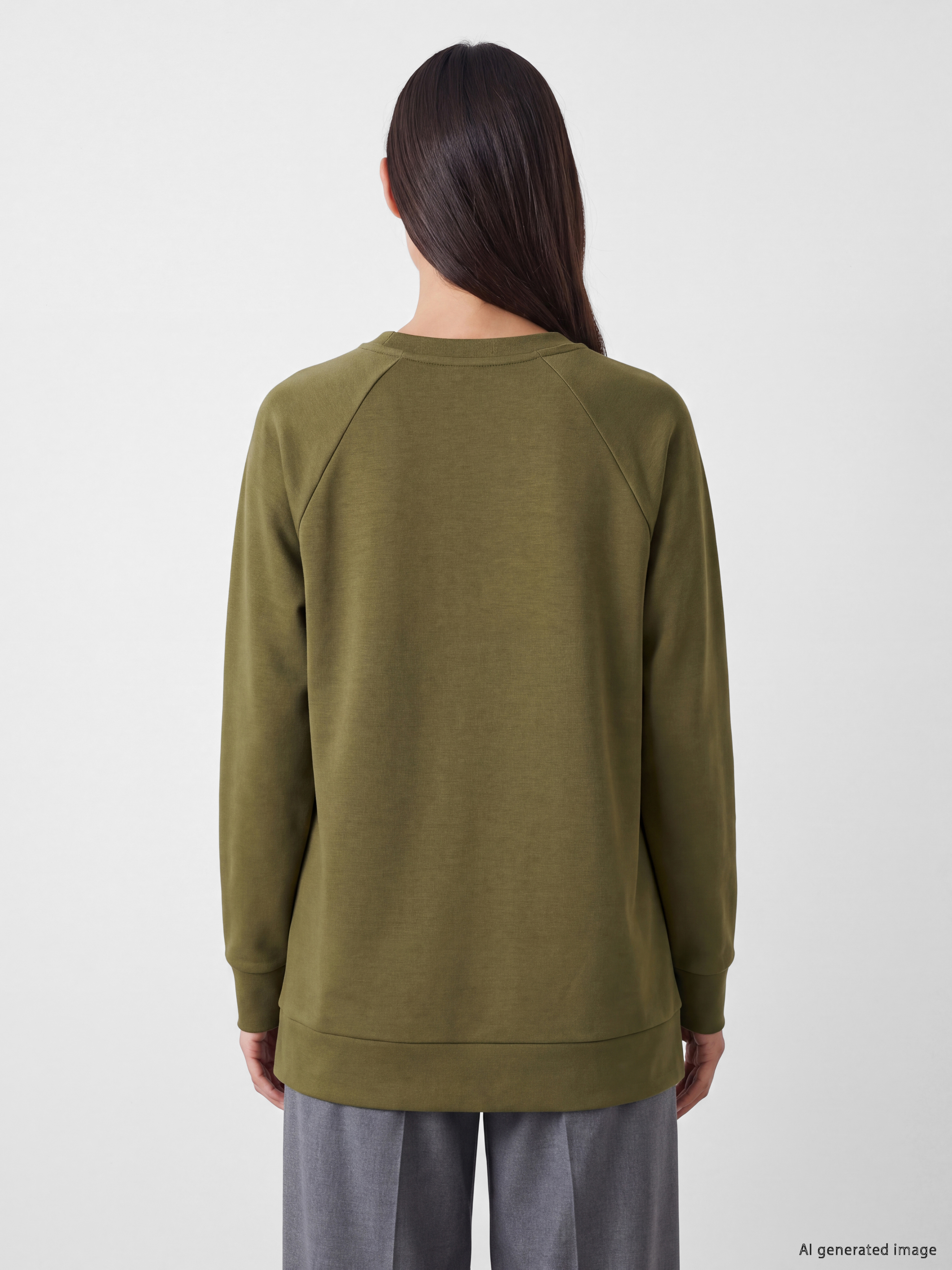LC WAIKIKI Soft Touch Oversize Kadın Sweatshirt görsel 4