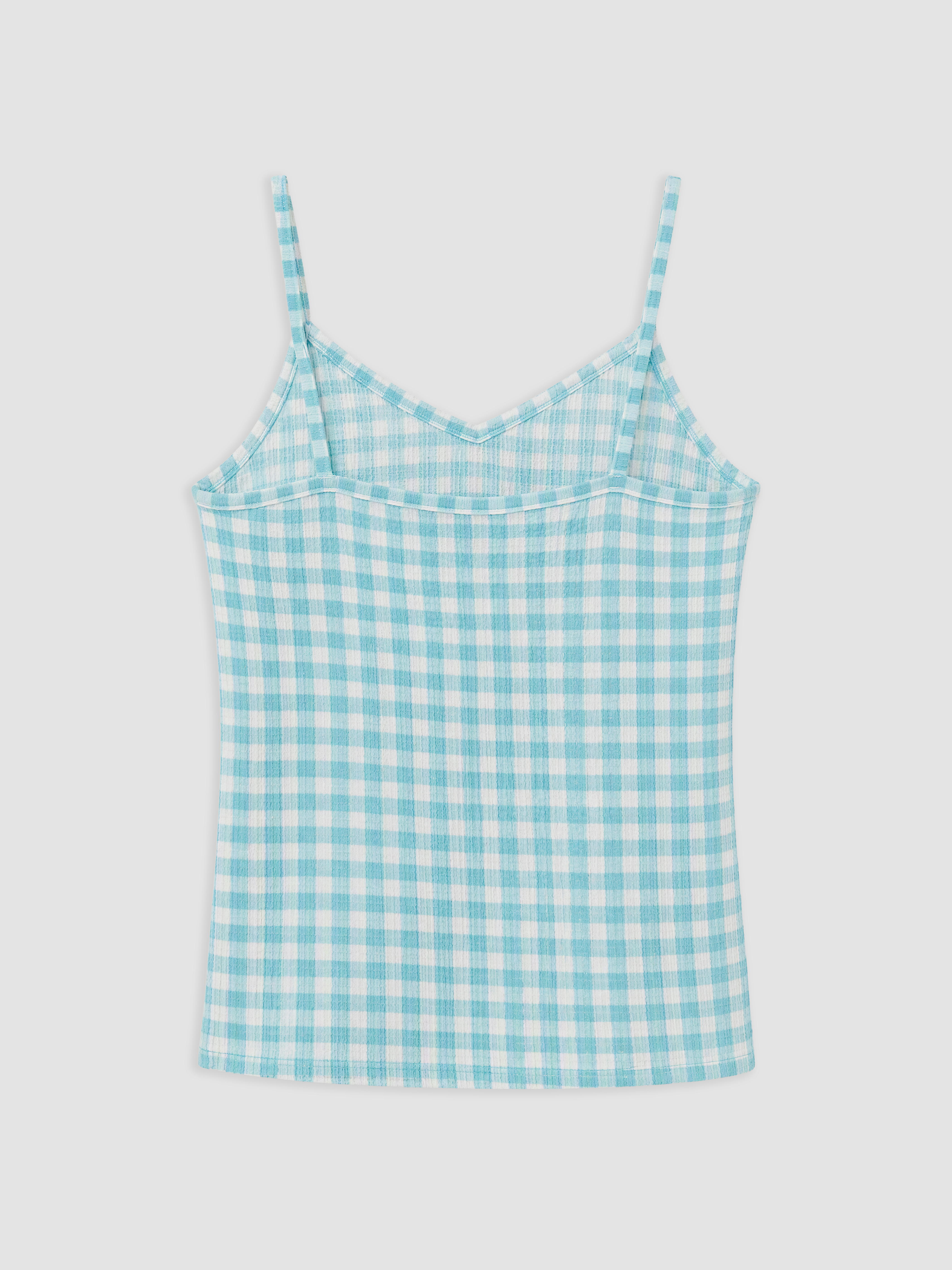 LCW DREAM V Yaka Ekose Kadın Şortlu Pijama Takımı görsel 6