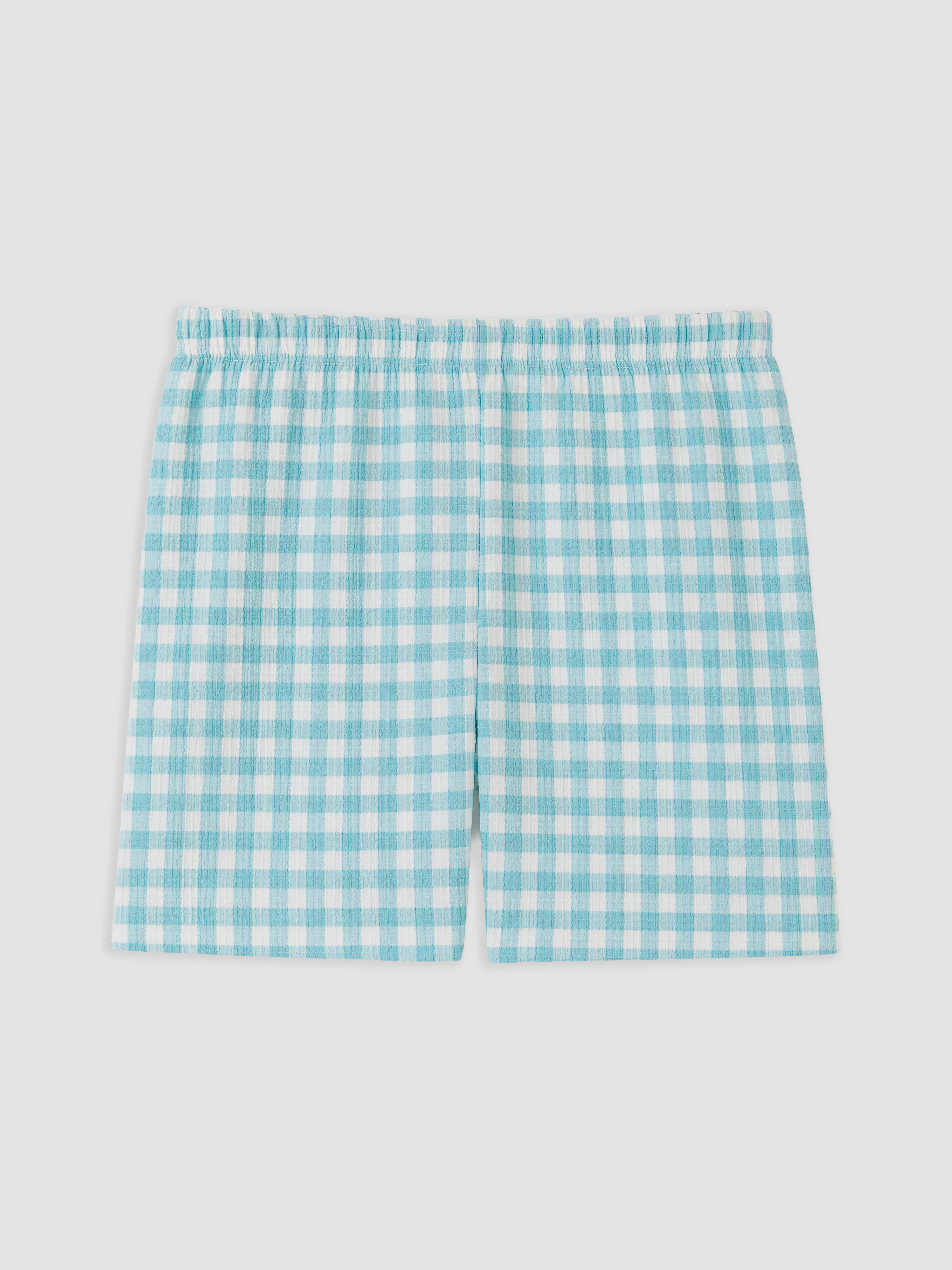 LCW DREAM V Yaka Ekose Kadın Şortlu Pijama Takımı görsel 7