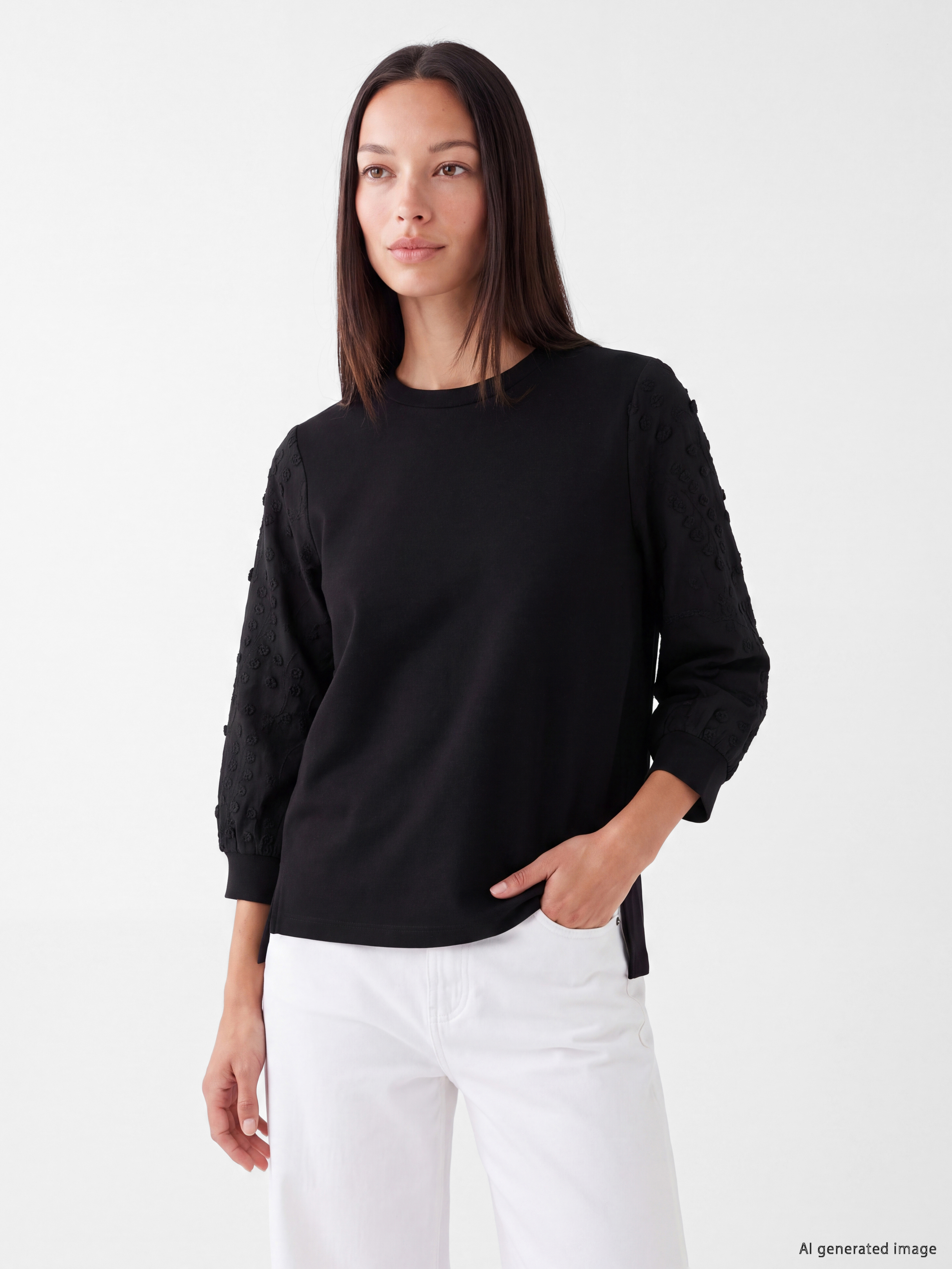 LCW EVERYDAY Nakışlı Soft Touch Bluz