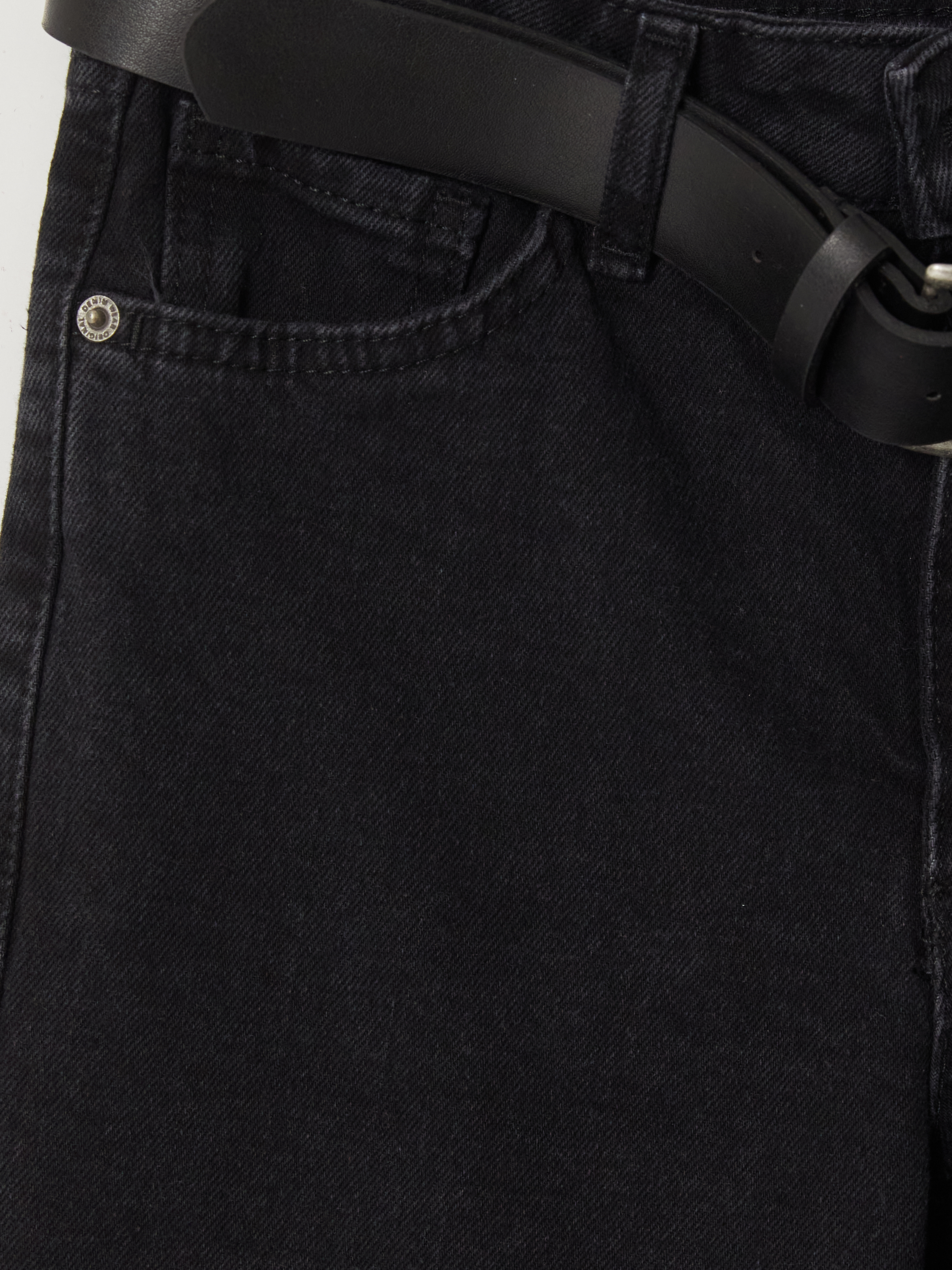 LCW Jeans Beli Kemerli Culotte Fit Kadın Jean Pantolon görsel 6