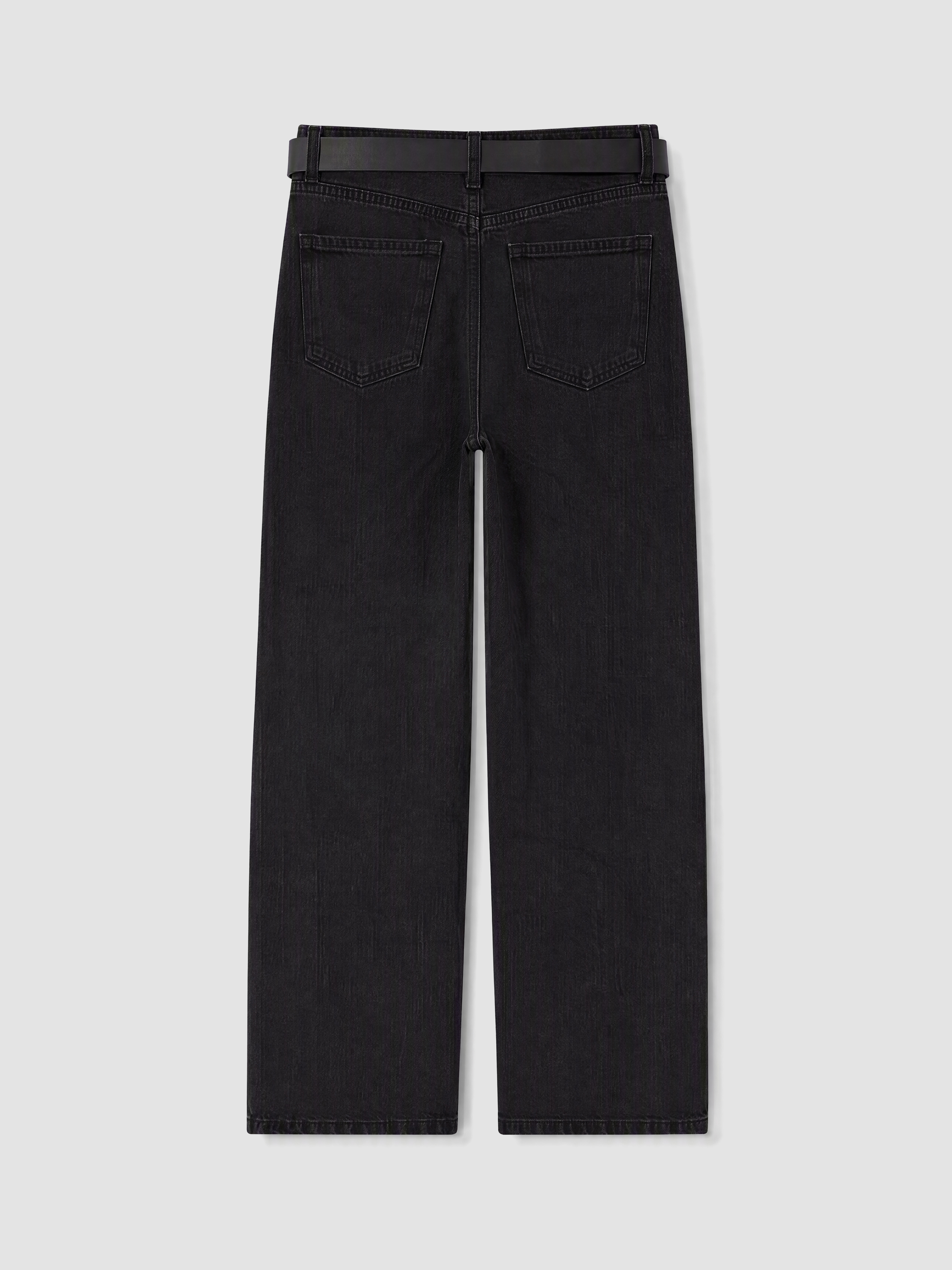 LCW Jeans Beli Kemerli Culotte Fit Kadın Jean Pantolon görsel 7