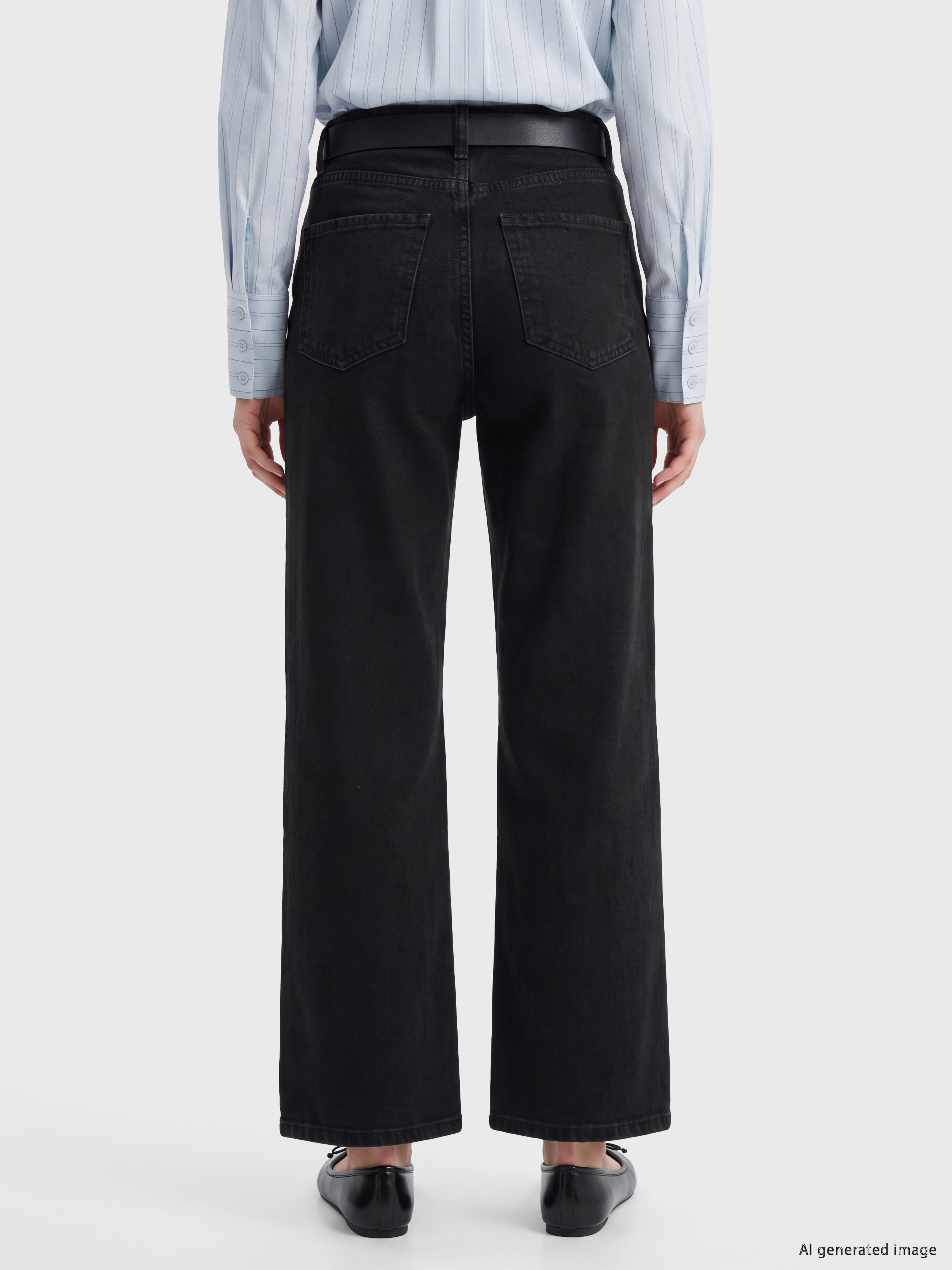 LCW Jeans Beli Kemerli Culotte Fit Kadın Jean Pantolon görsel 4
