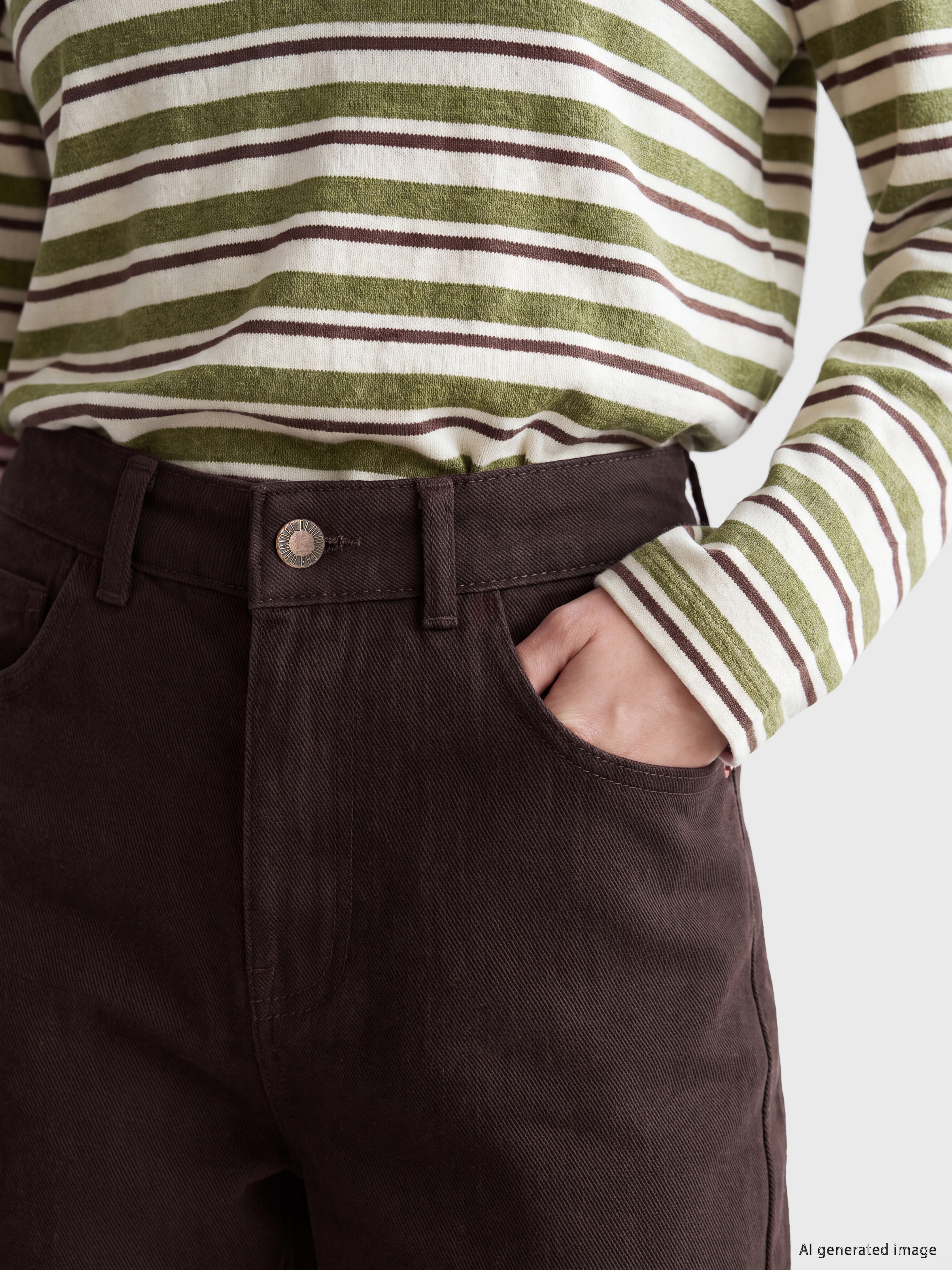 LCW Jeans Crop Straight Fit Kadın Jean Pantolon görsel 3