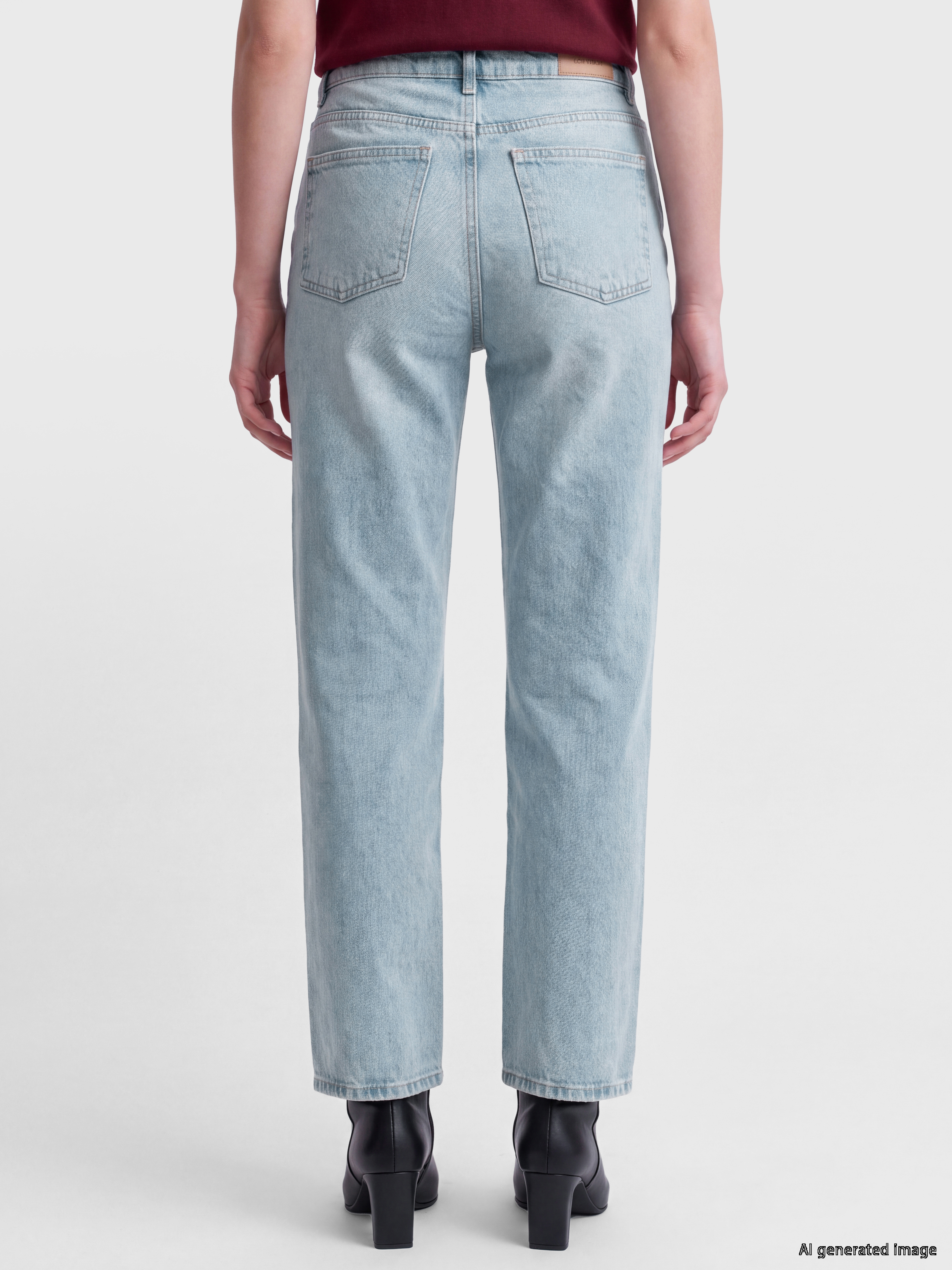 LCW Jeans Straight Fit Kadın Jean Pantolon görsel 4
