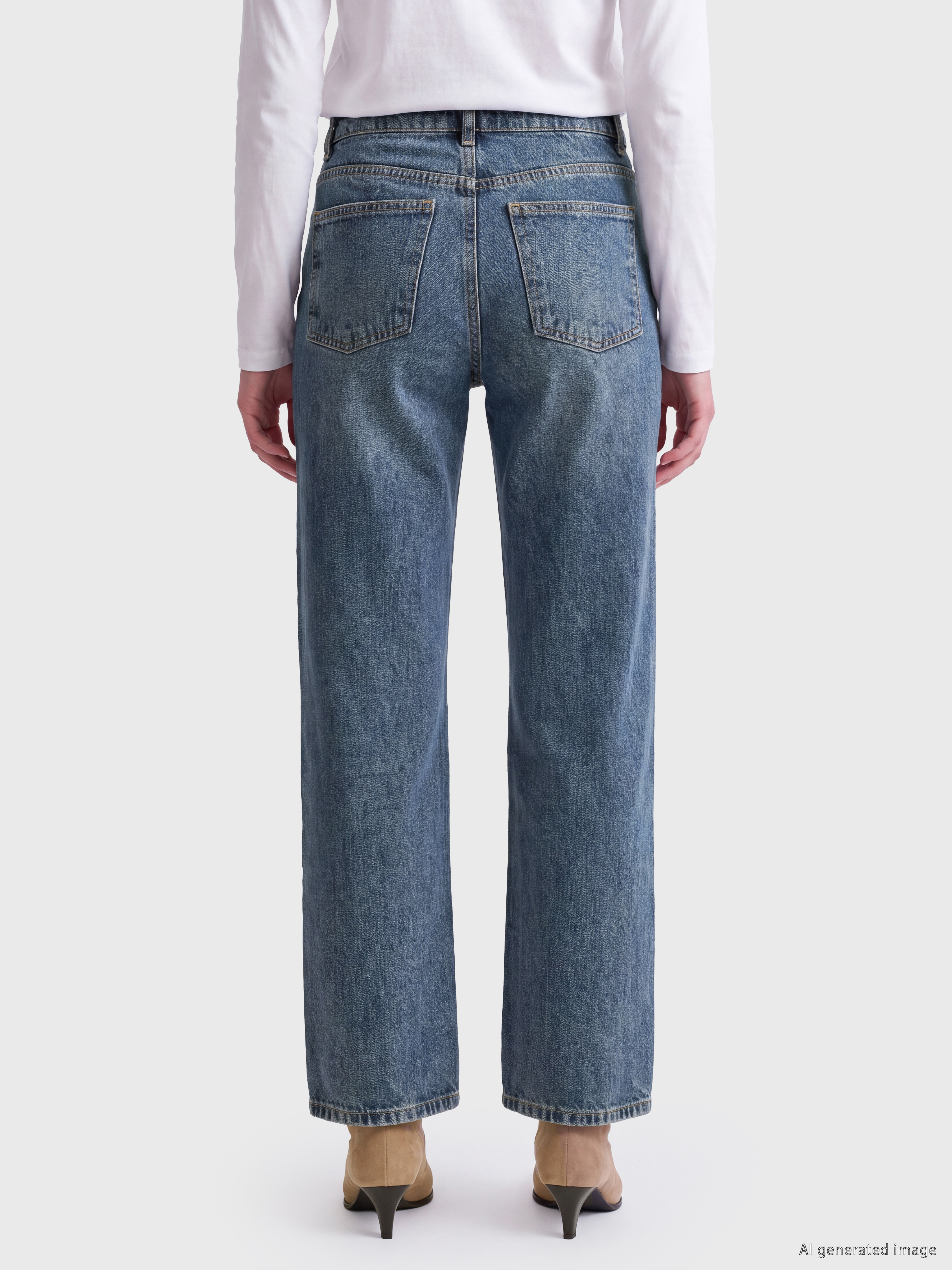 LCW Jeans Straight Fit Kadın Jean Pantolon görsel 4