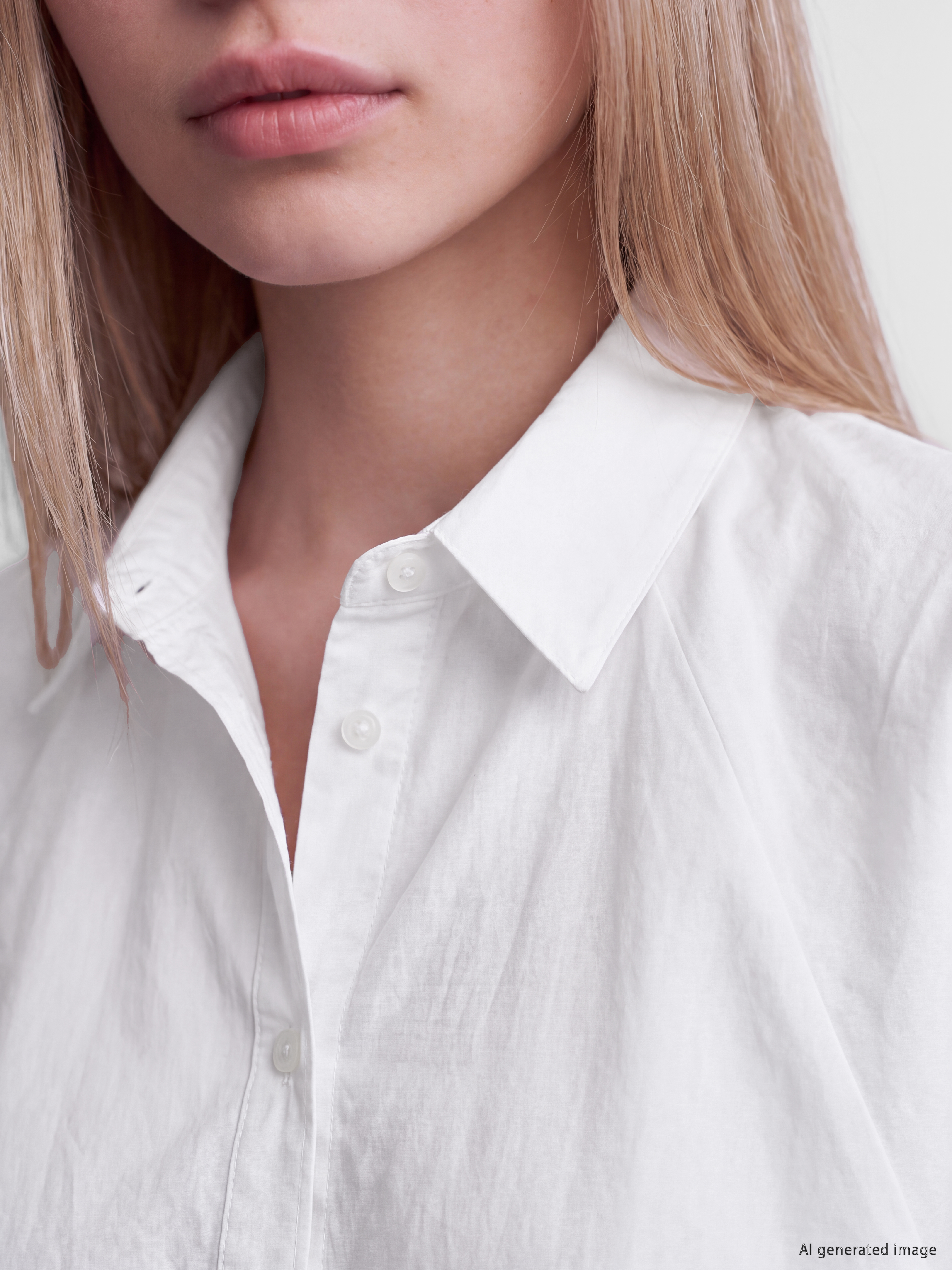 LCW Vision Oversize Poplin Kadın Gömlek görsel 3