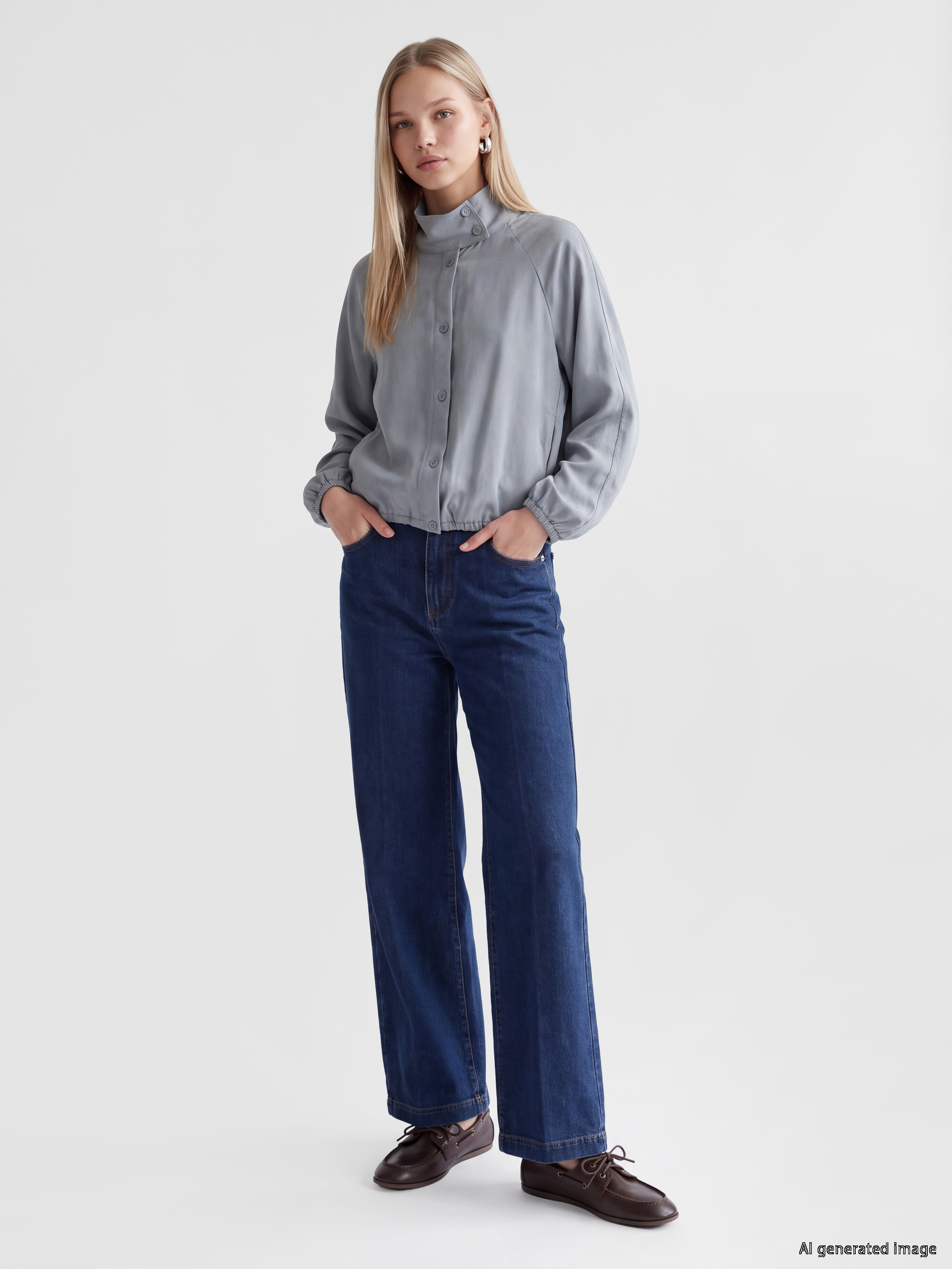 LCW Vision Dik Yaka Oversize Kadın Ceket görsel 2