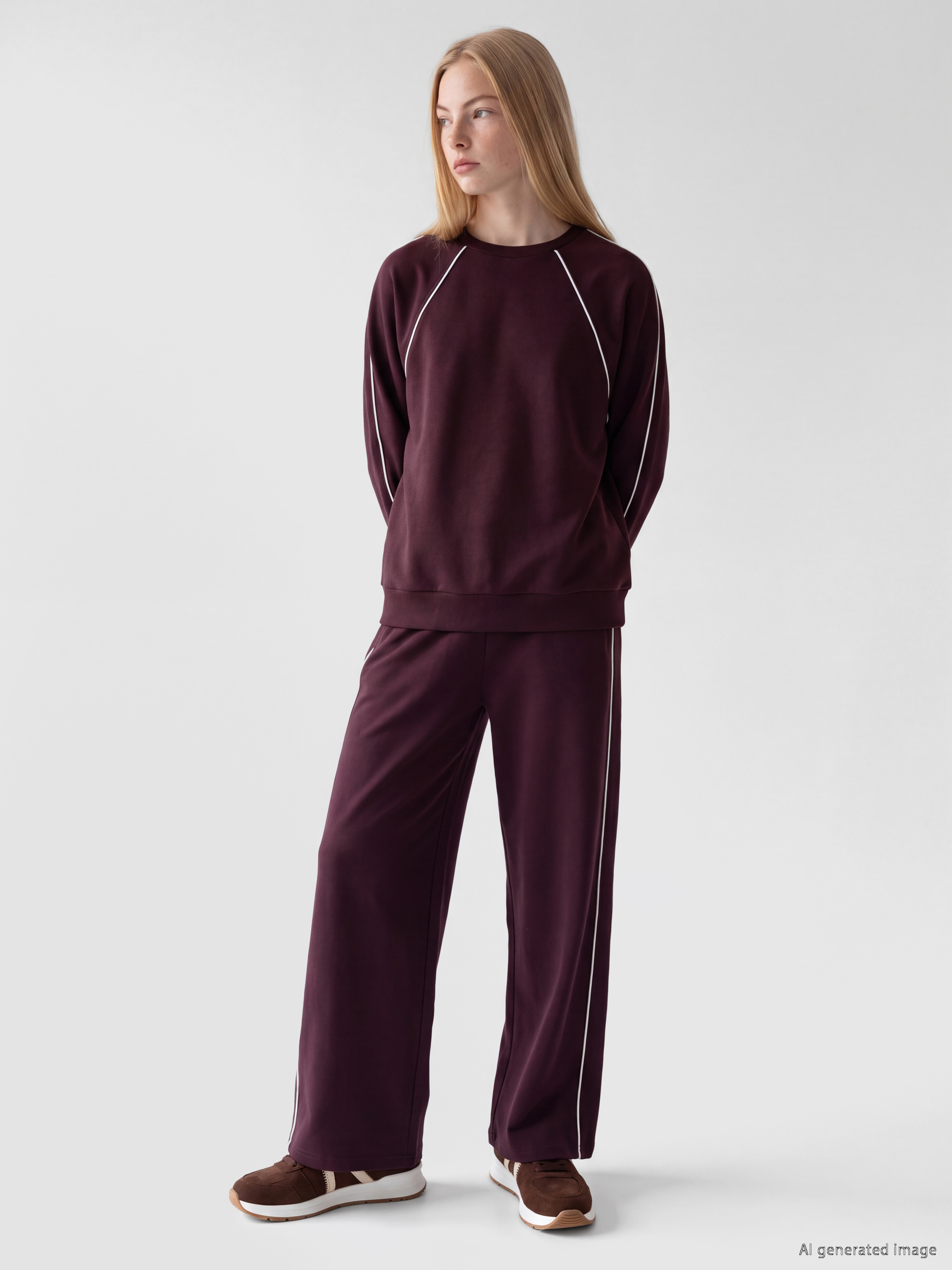 XSIDE Soft Touch Oversize Kadın Sweatshirt görsel 2