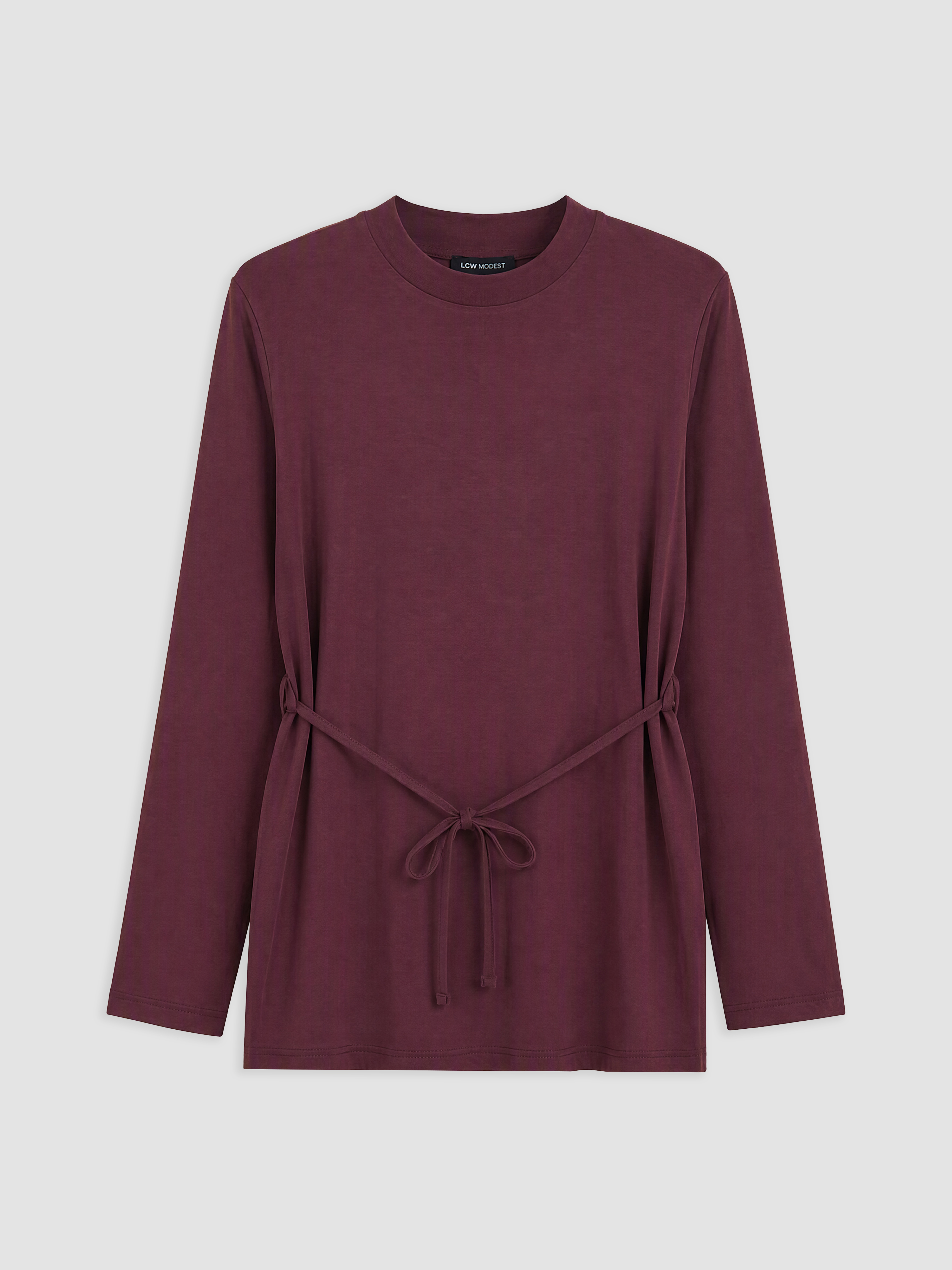 LCW Modest Bisiklet Yaka Kadın Sweatshirt Tunik görsel 5