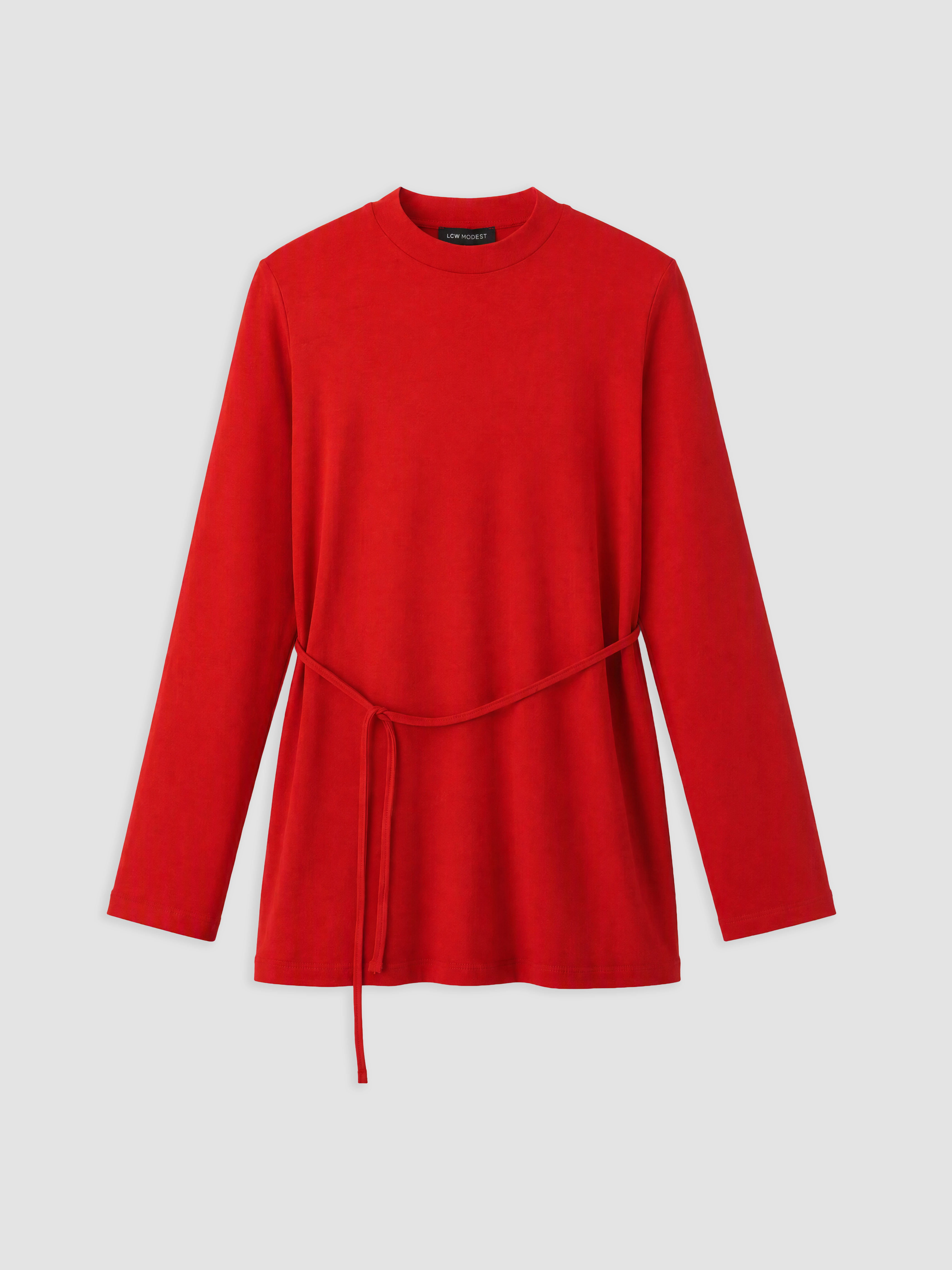 LCW Modest Bisiklet Yaka Kadın Sweatshirt Tunik görsel 5