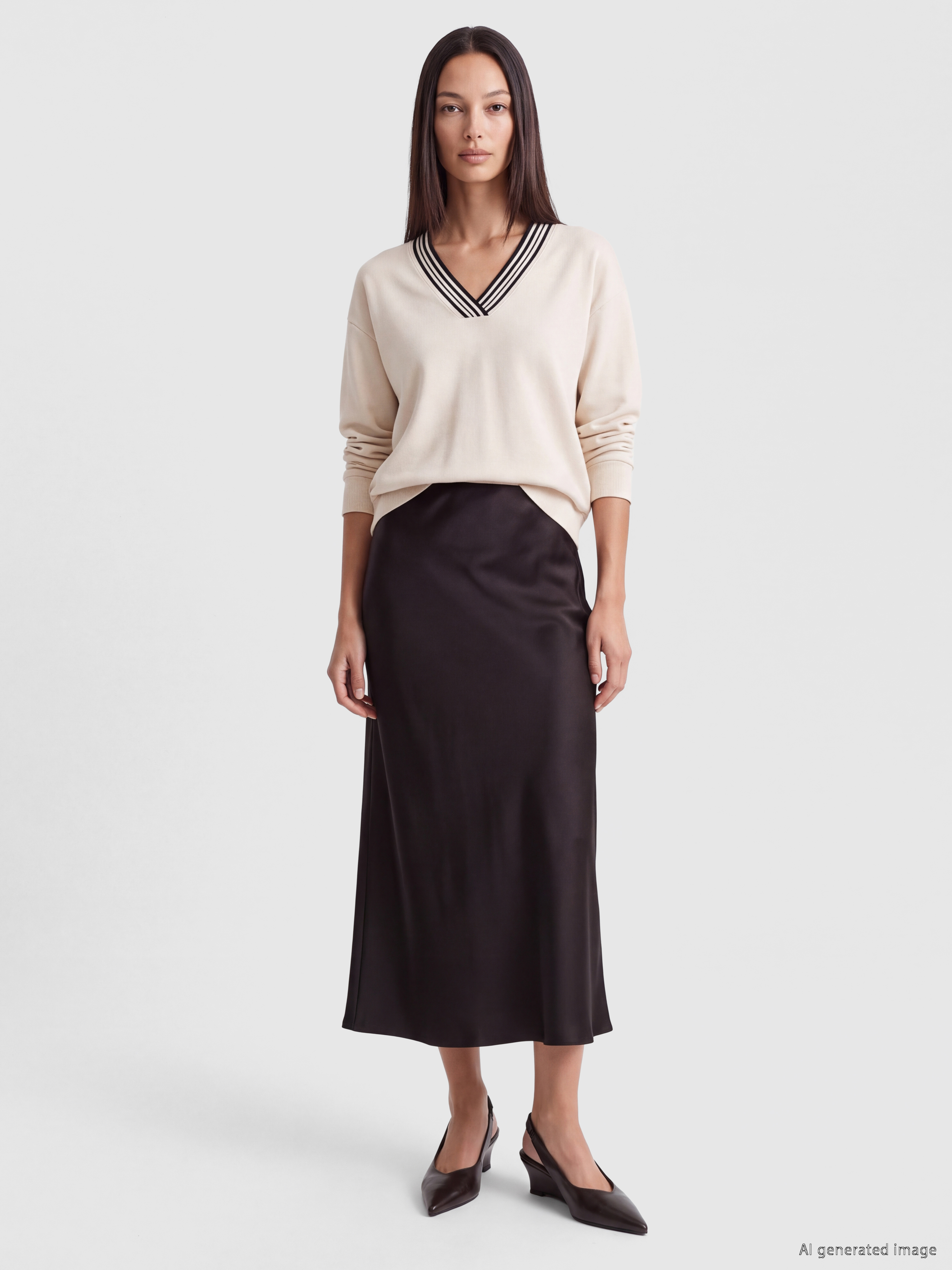 LCW EVERYDAY Oversize Soft Touch Kadın Sweatshirt görsel 2