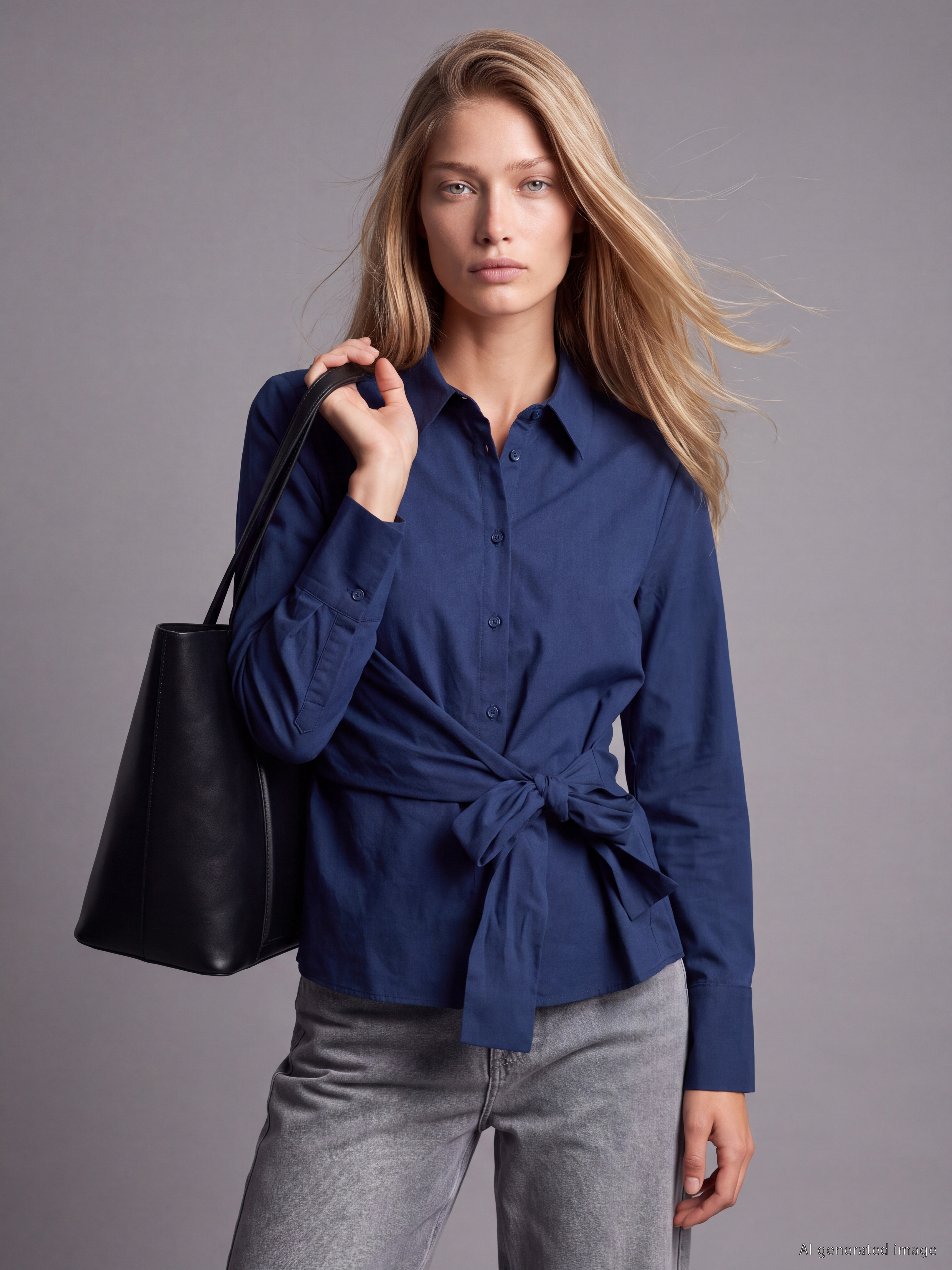 LCW Vision Beli Bağlamalı Poplin Kadın Gömlek