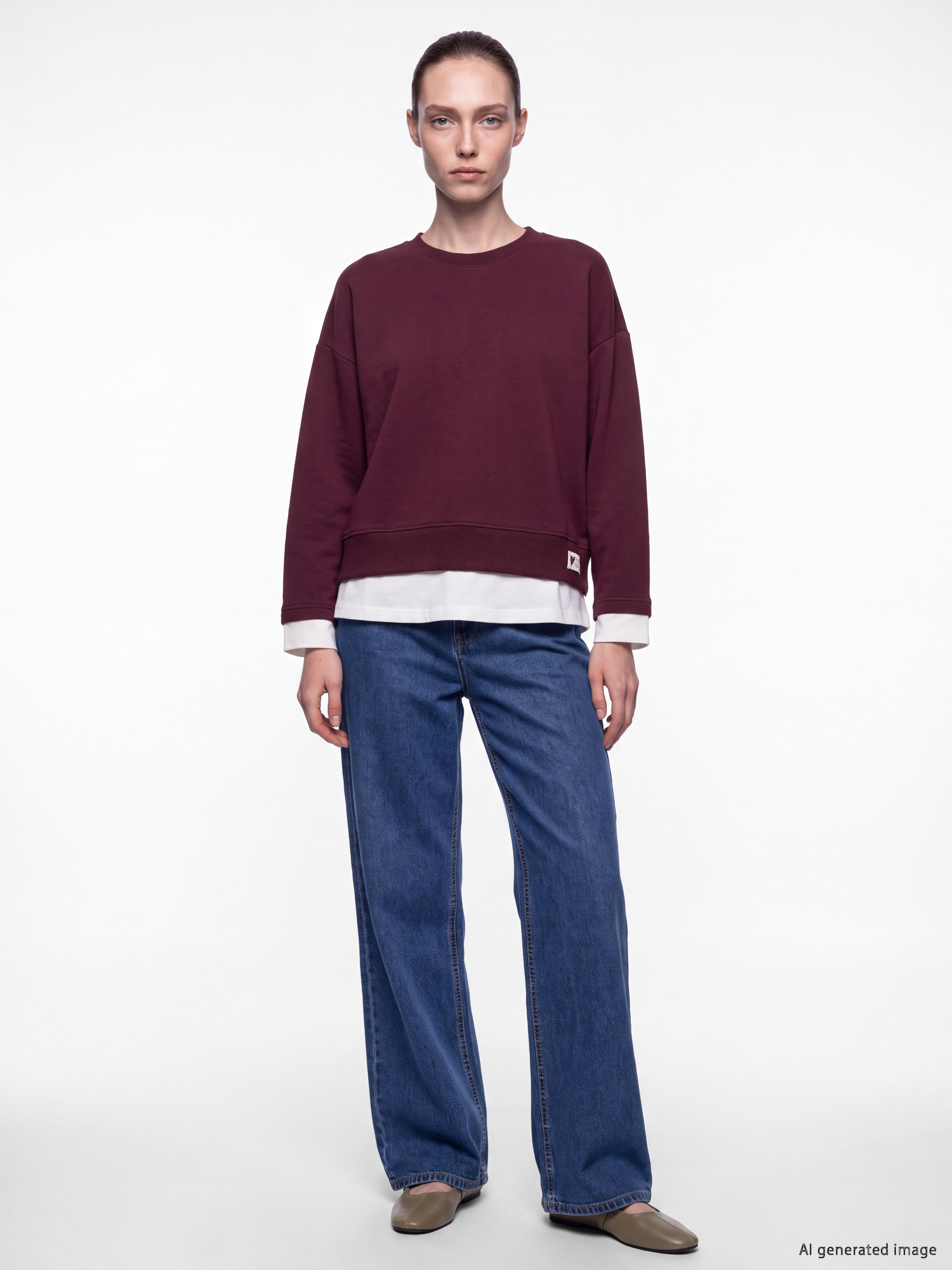 LCW Comfort Oversize Kadın Sweatshirt görsel 2