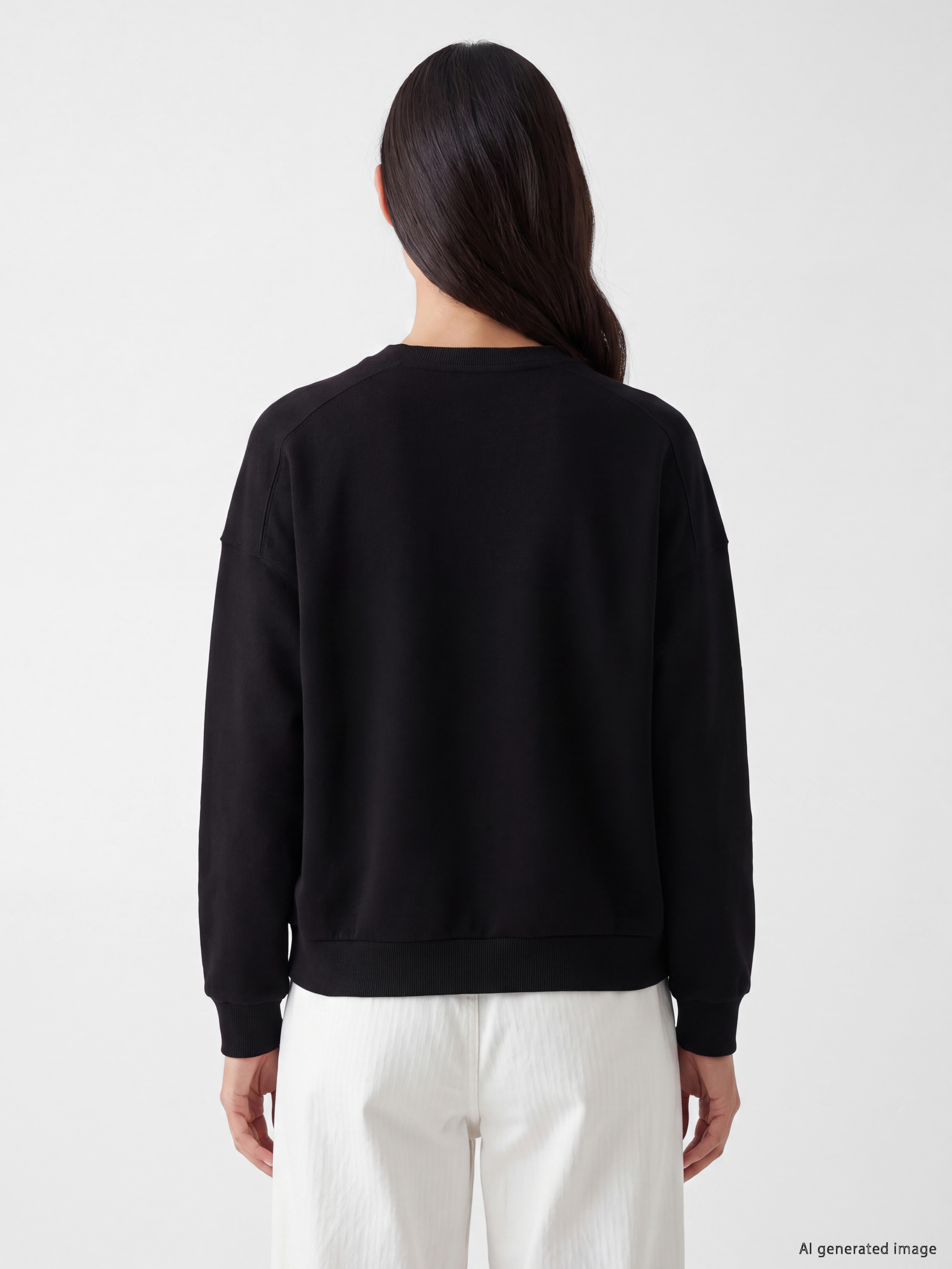 LCW EVERYDAY Oversize Kadın Kalın Sweatshirt görsel 4