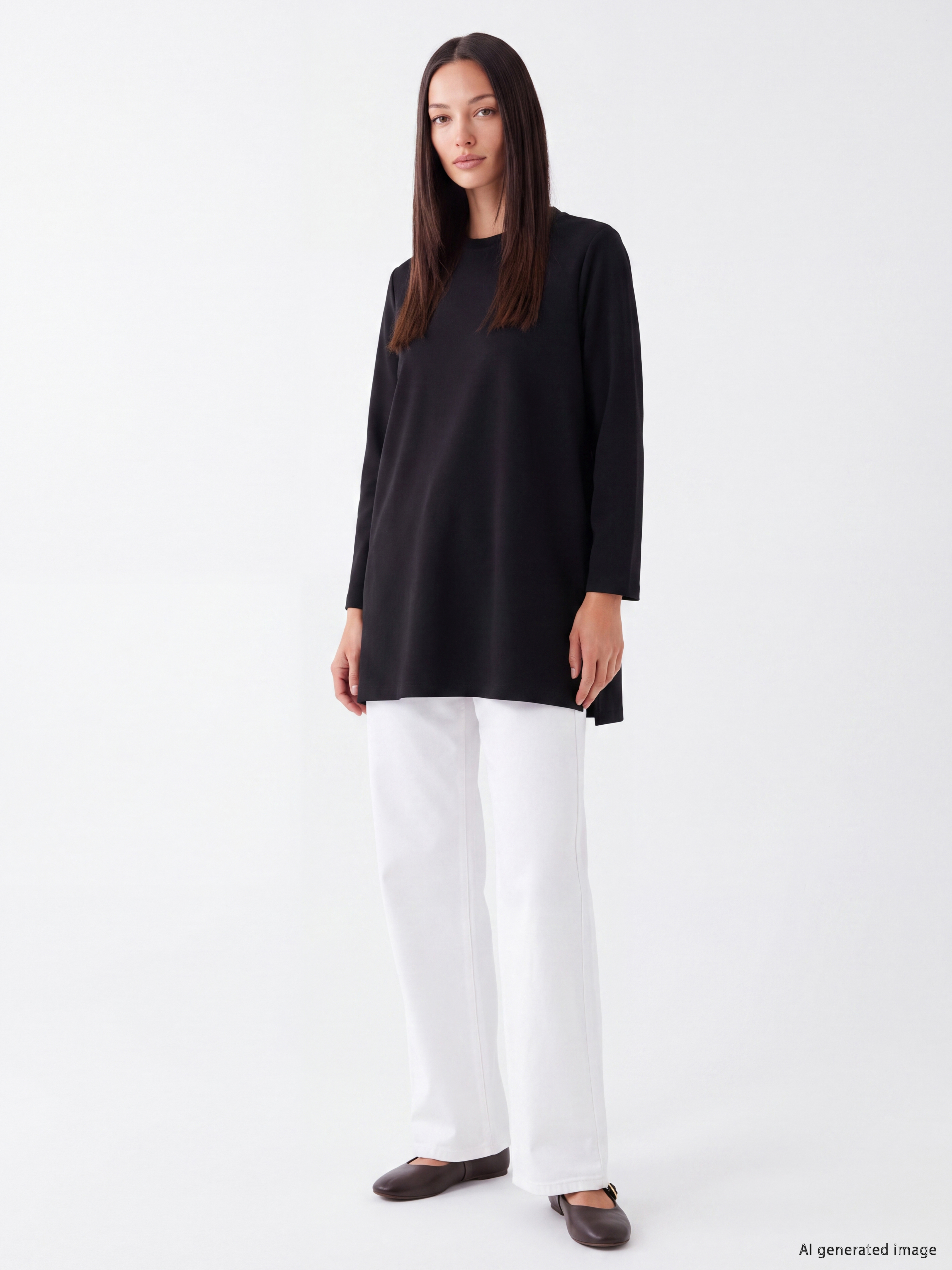LCW EVERYDAY Oversize Soft Touch Kadın Tunik görsel 2