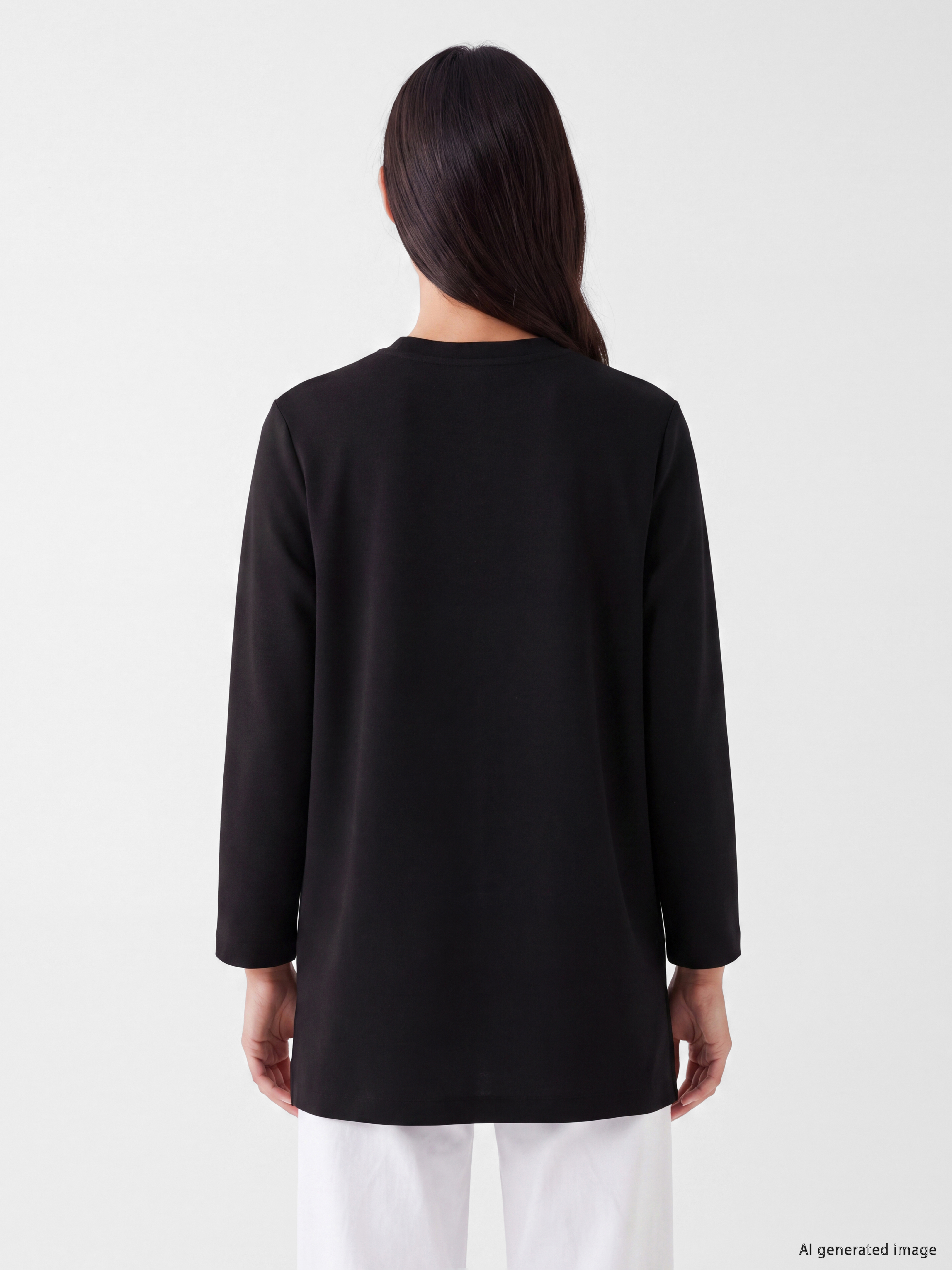 LCW EVERYDAY Oversize Soft Touch Kadın Tunik görsel 4
