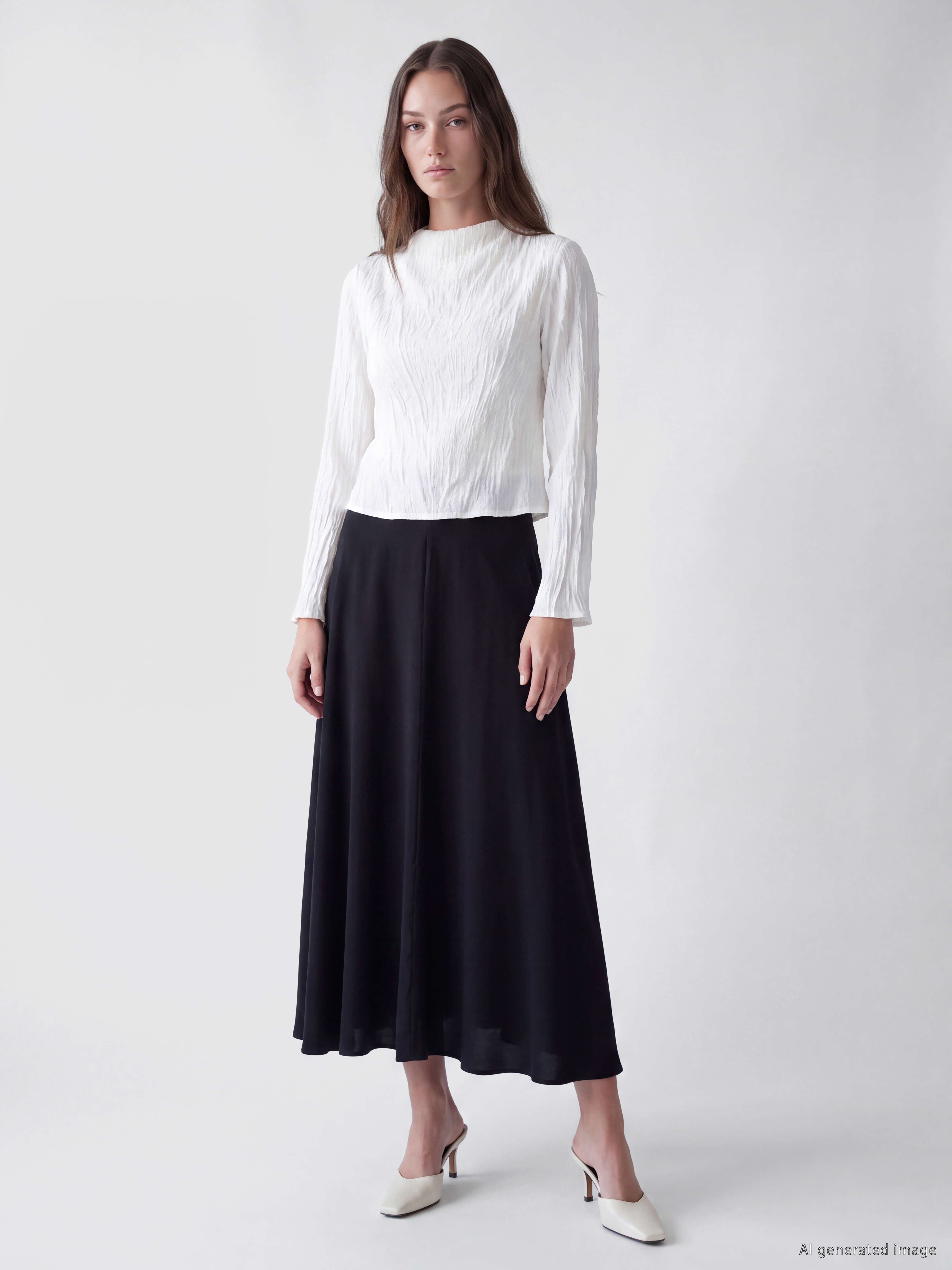 LCW Modest Beli Fermuarlı Modal Karışımlı Kloş Etek